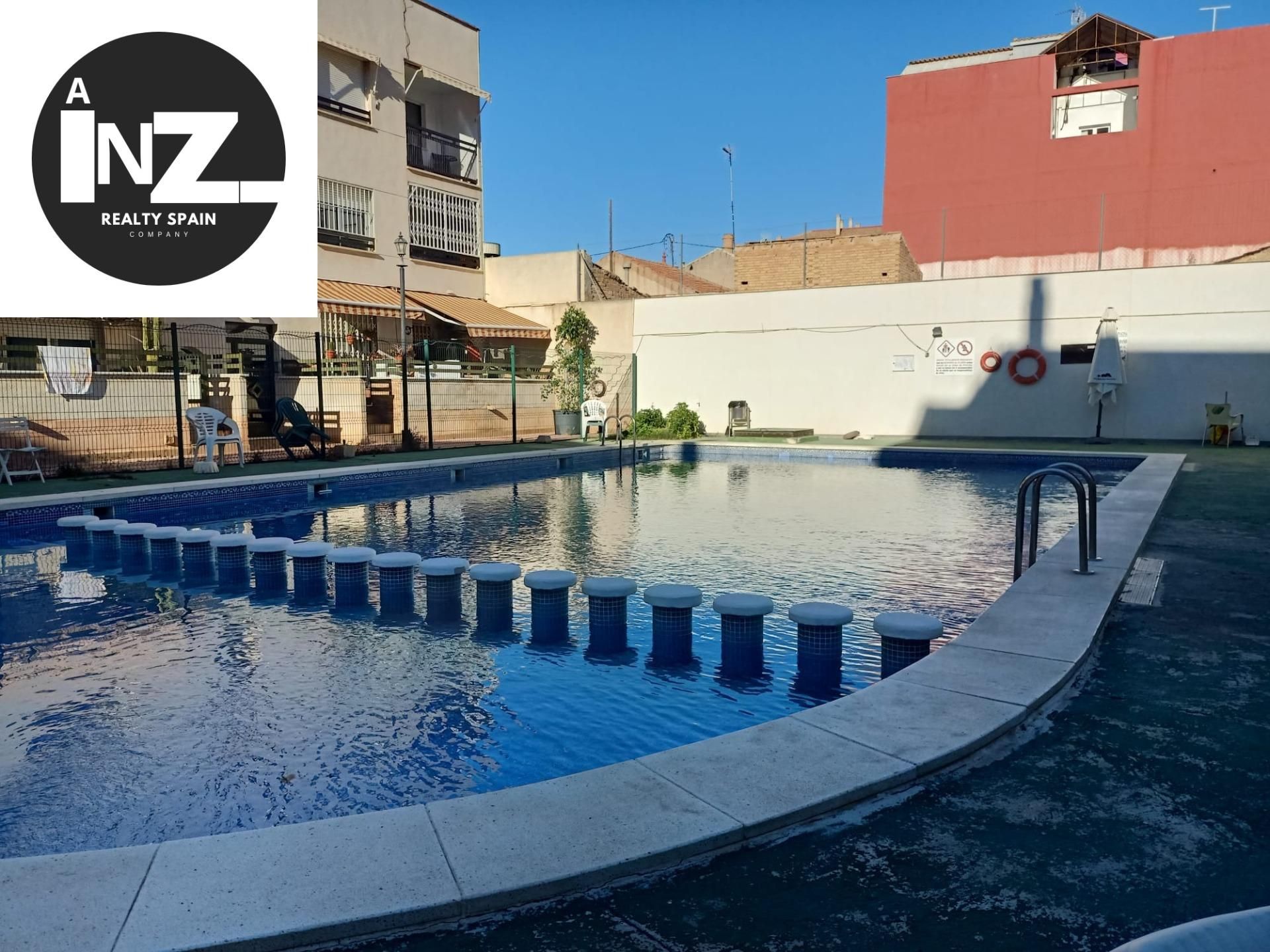 Piscina de Pis en venda en  Murcia Capital amb Aire condicionat, Jardí privat i Balcó