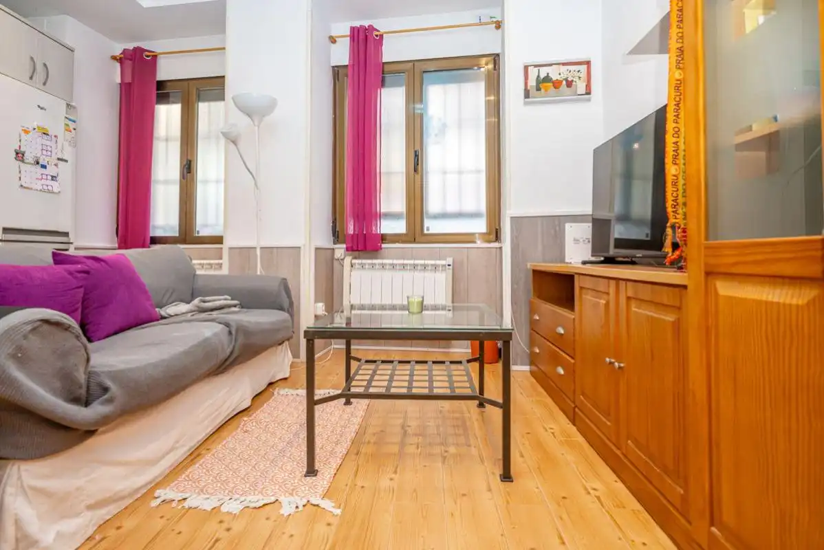 Sala d'estar de Planta baixa en venda en Madrid amb Calefacció, Terrassa i Moblat