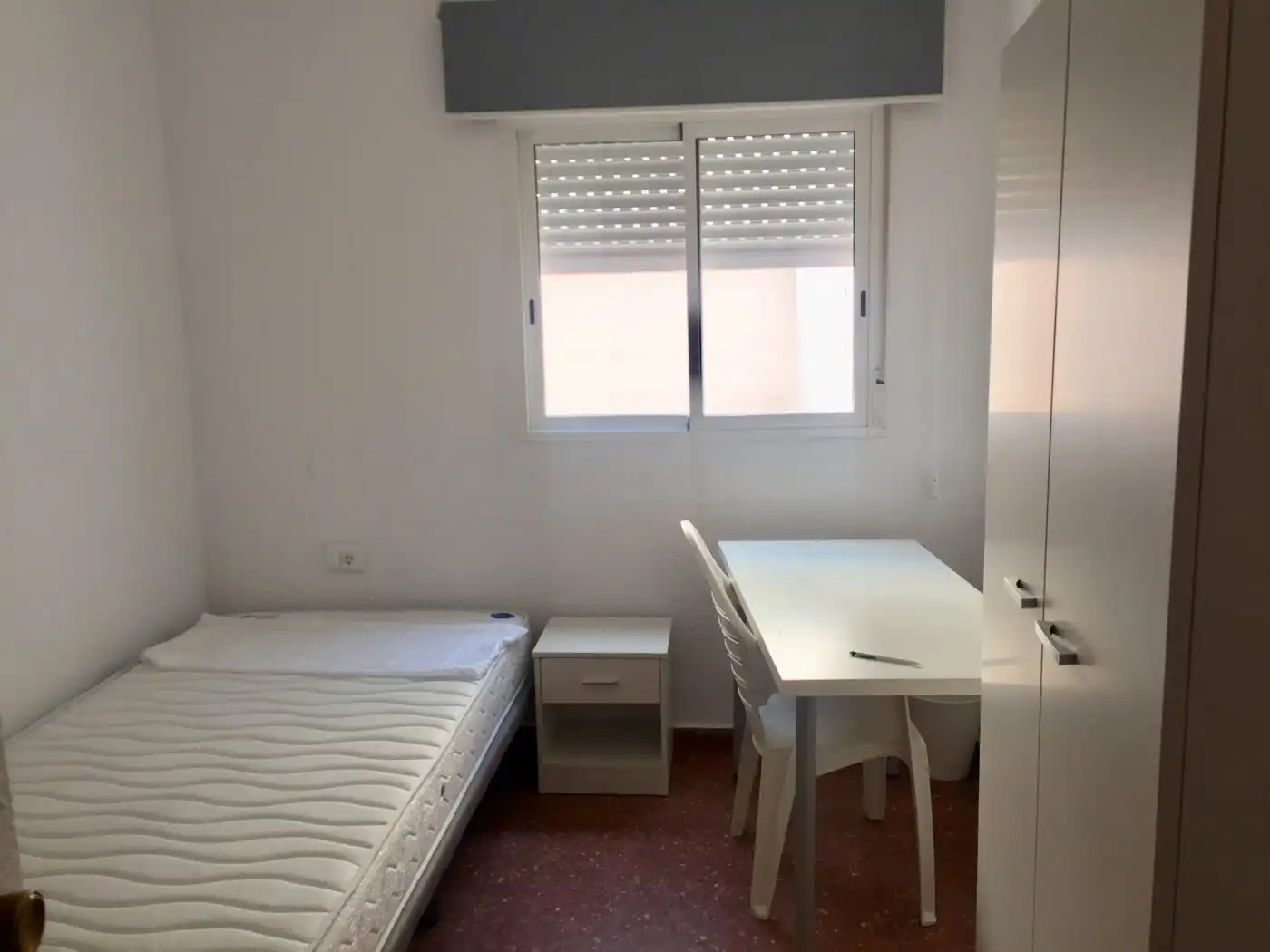 Schlafzimmer von Wohnung zur Miete in Valencia mit Terrasse, Möbliert und Balkon