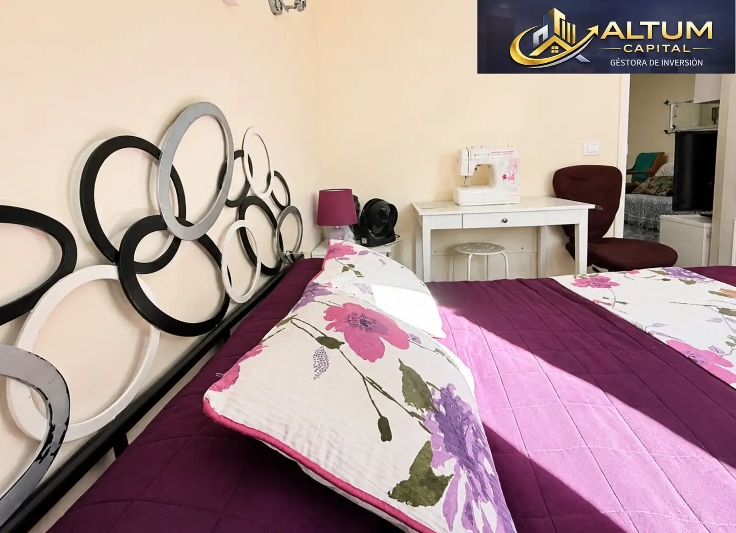 Bedroom of Flat for sale in Arona  with Furnished, Washing machine and Microwave