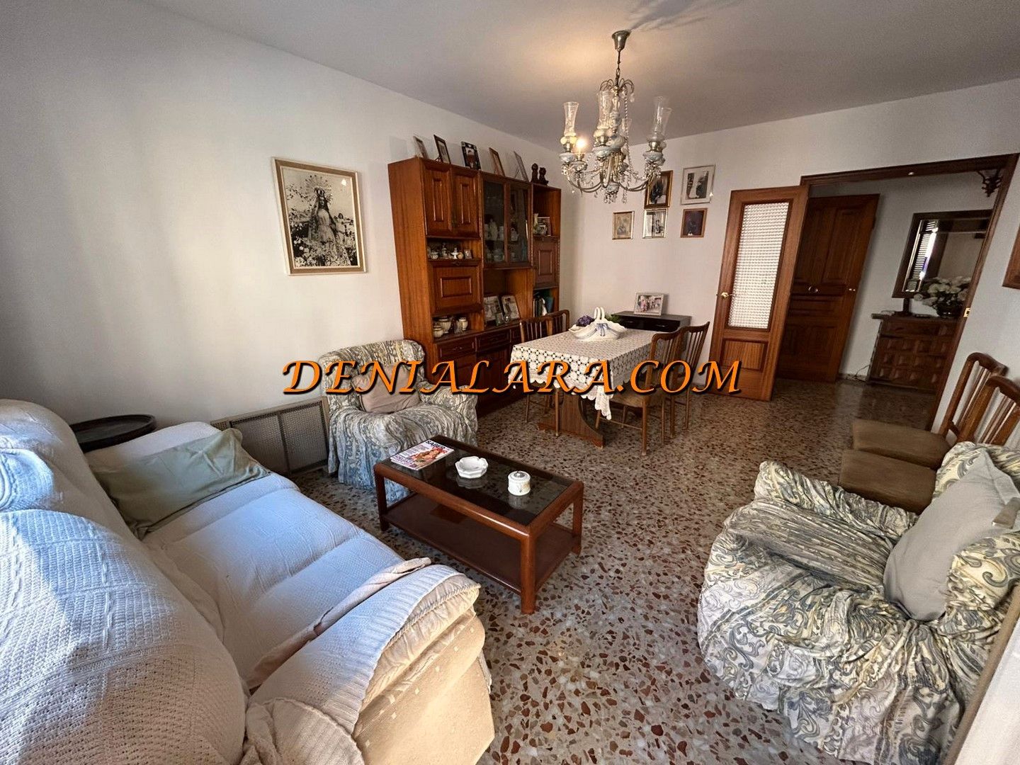 Living room of Flat for sale in Dénia  with Air Conditioner, Furnished and Balcony