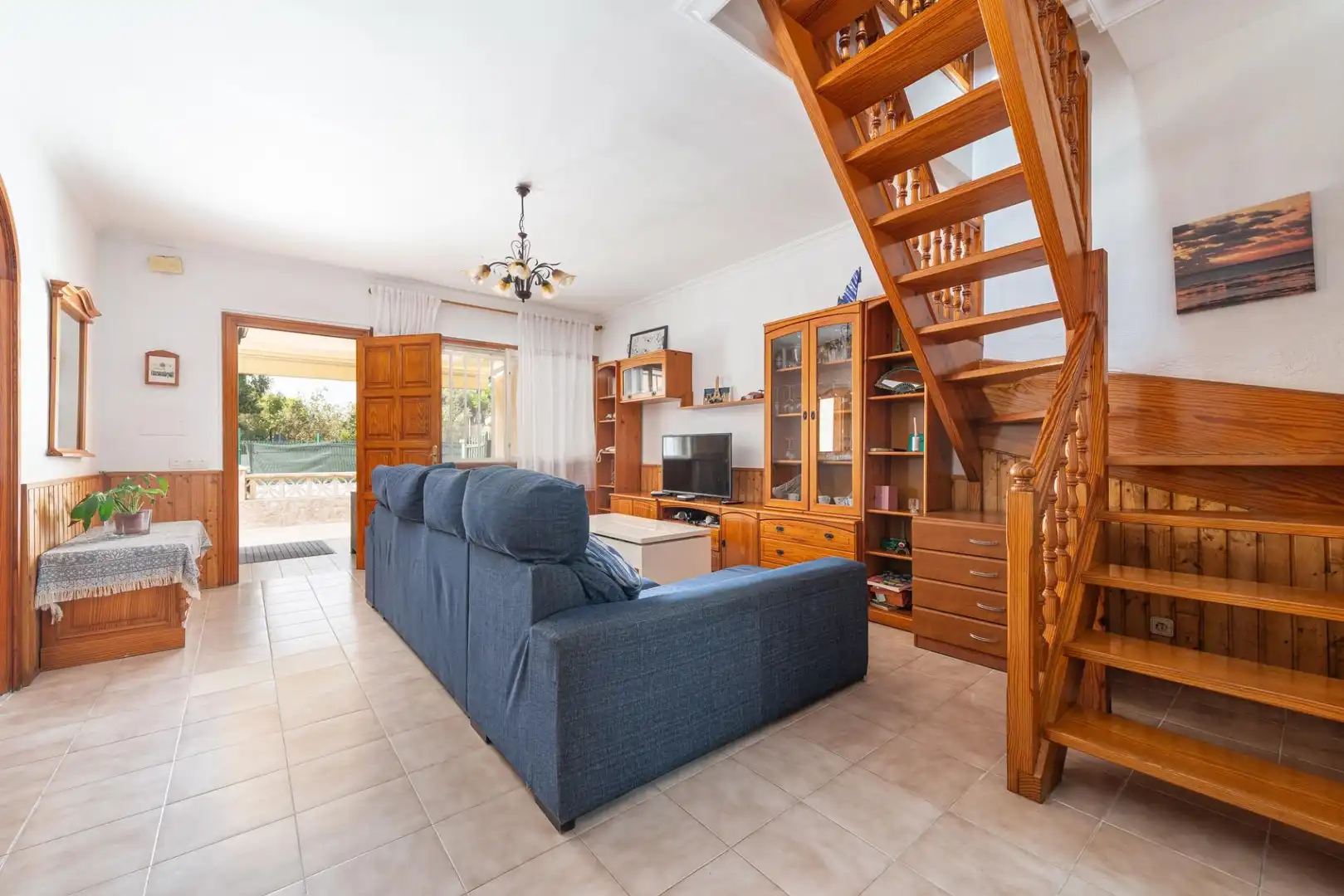 Sala de estar de Casa adosada en venta en Alcúdia