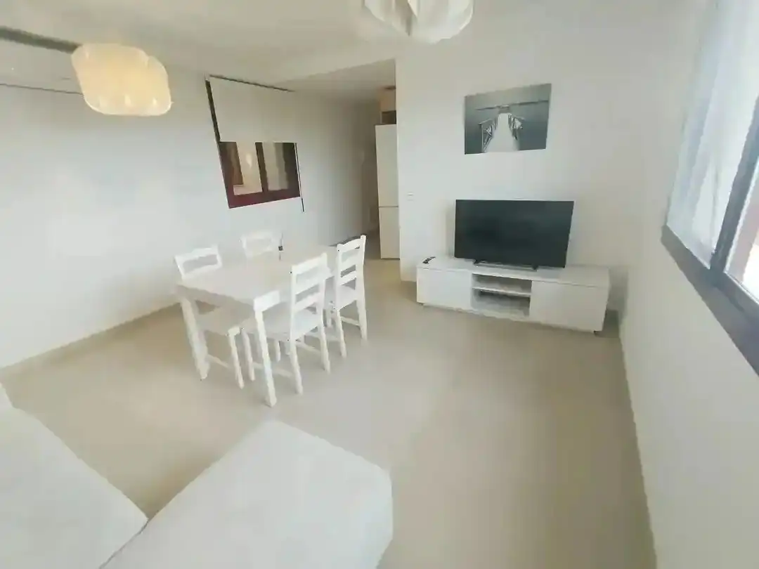 Sala d'estar de Apartament en venda en La Ràpita amb Aire condicionat, Parquet i Moblat