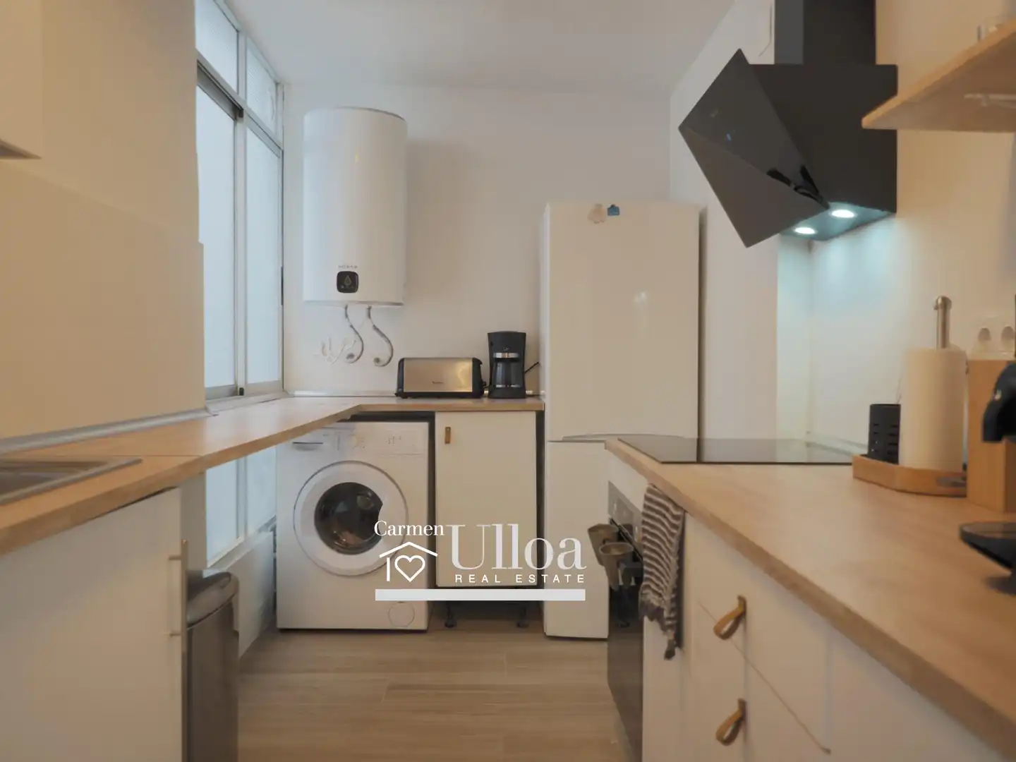 Cuina de Apartament de lloguer en Alicante / Alacant amb Aire condicionat, Terrassa i Moblat