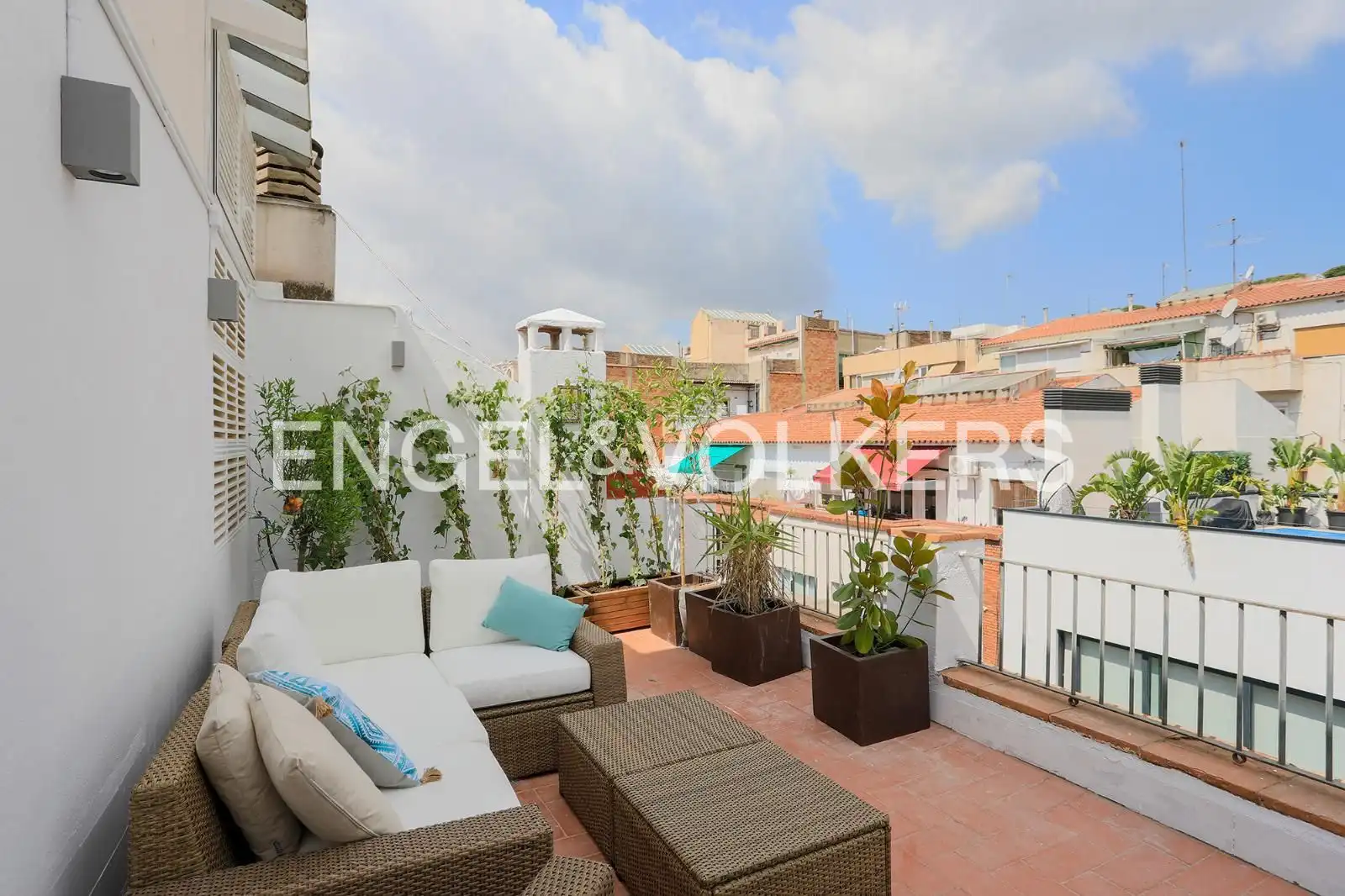 Terrace of Attic for rent in Barcelona  with Air Conditioner, Heating and Parquet flooring