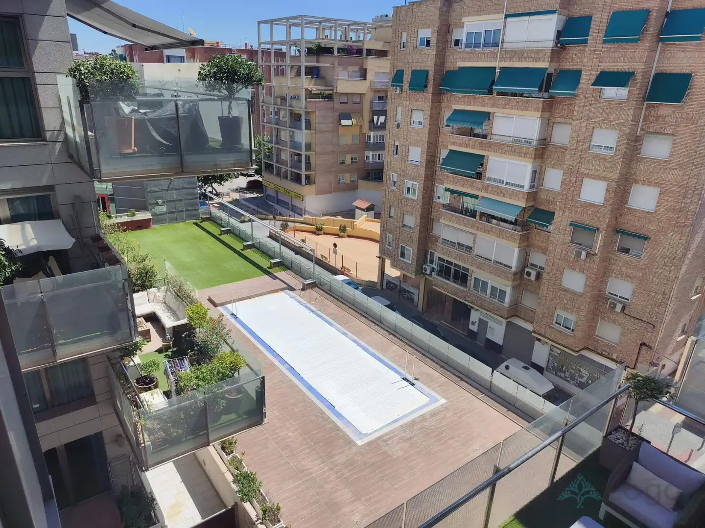 Swimming pool of Flat for rent in Murcia  with Air Conditioner, Heating and Terrace