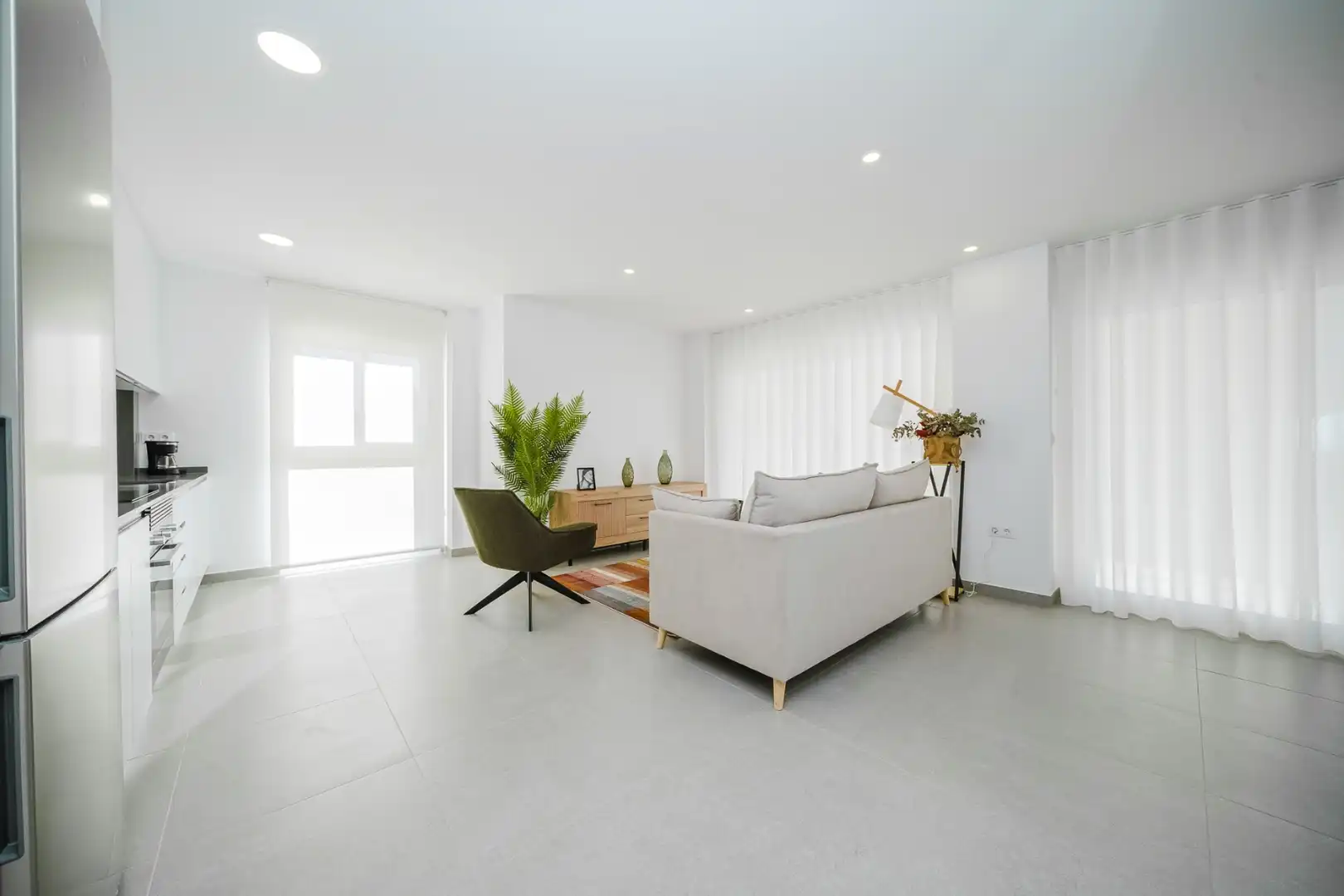 Sala d'estar de Apartament en venda en La Manga del Mar Menor amb Aire condicionat, Terrassa i Piscina