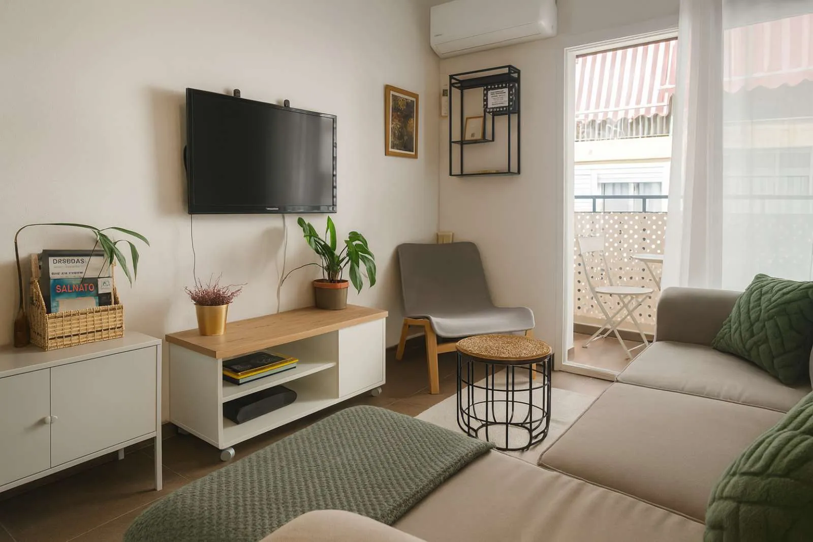 Sala de estar de Apartamento para compartir en Málaga Capital con Aire acondicionado, Calefacción y Terraza
