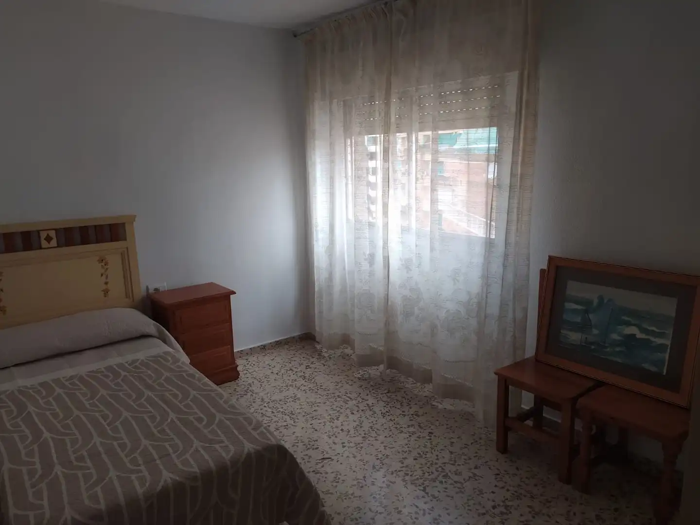 Bedroom of Flat for rent in Granada  with Heating, Terrace and Furnished