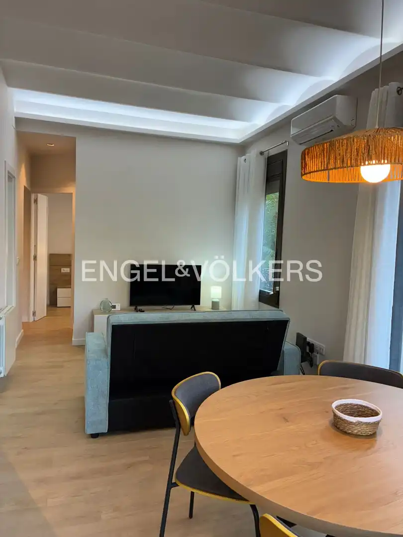 Sala de estar de Piso de alquiler en Barcelona con Aire acondicionado, Calefacción y Parquet