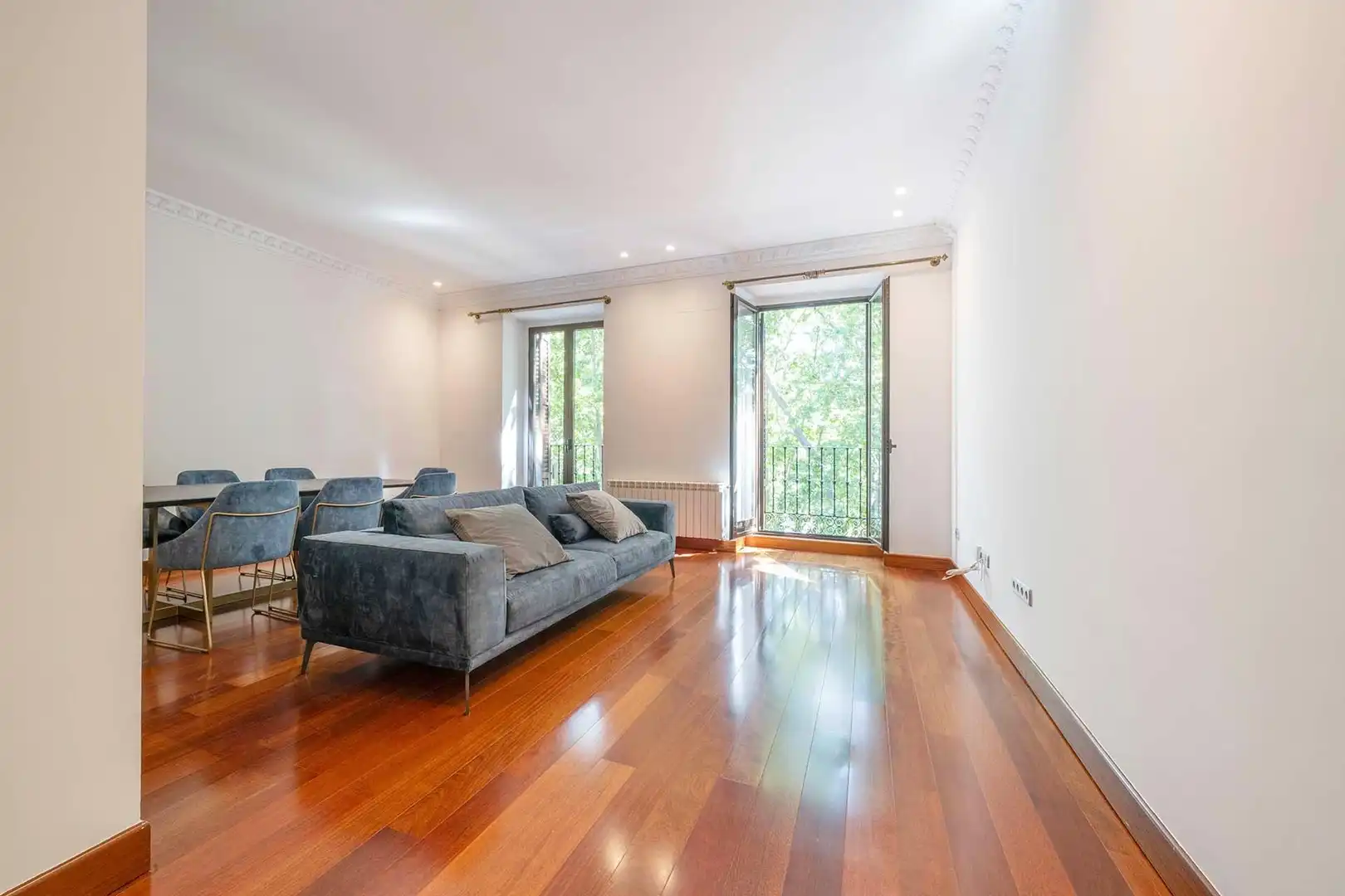 Living room of Flat for rent in Madrid  with Air Conditioner, Heating and Balcony