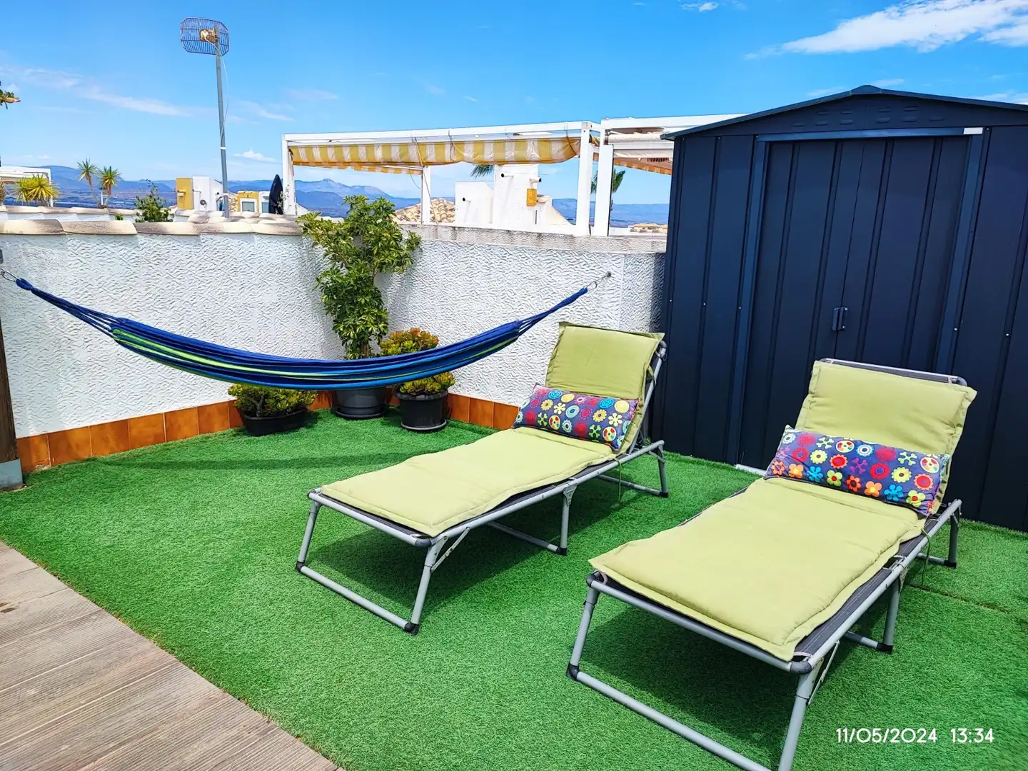 Terrasse von Dachboden zur Miete in Santa Pola mit Klimaanlage, Heizung und Terrasse