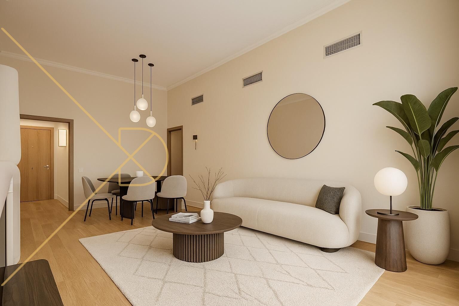Living room of Flat for sale in  Barcelona Capital  with Air Conditioner, Heating and Parquet flooring