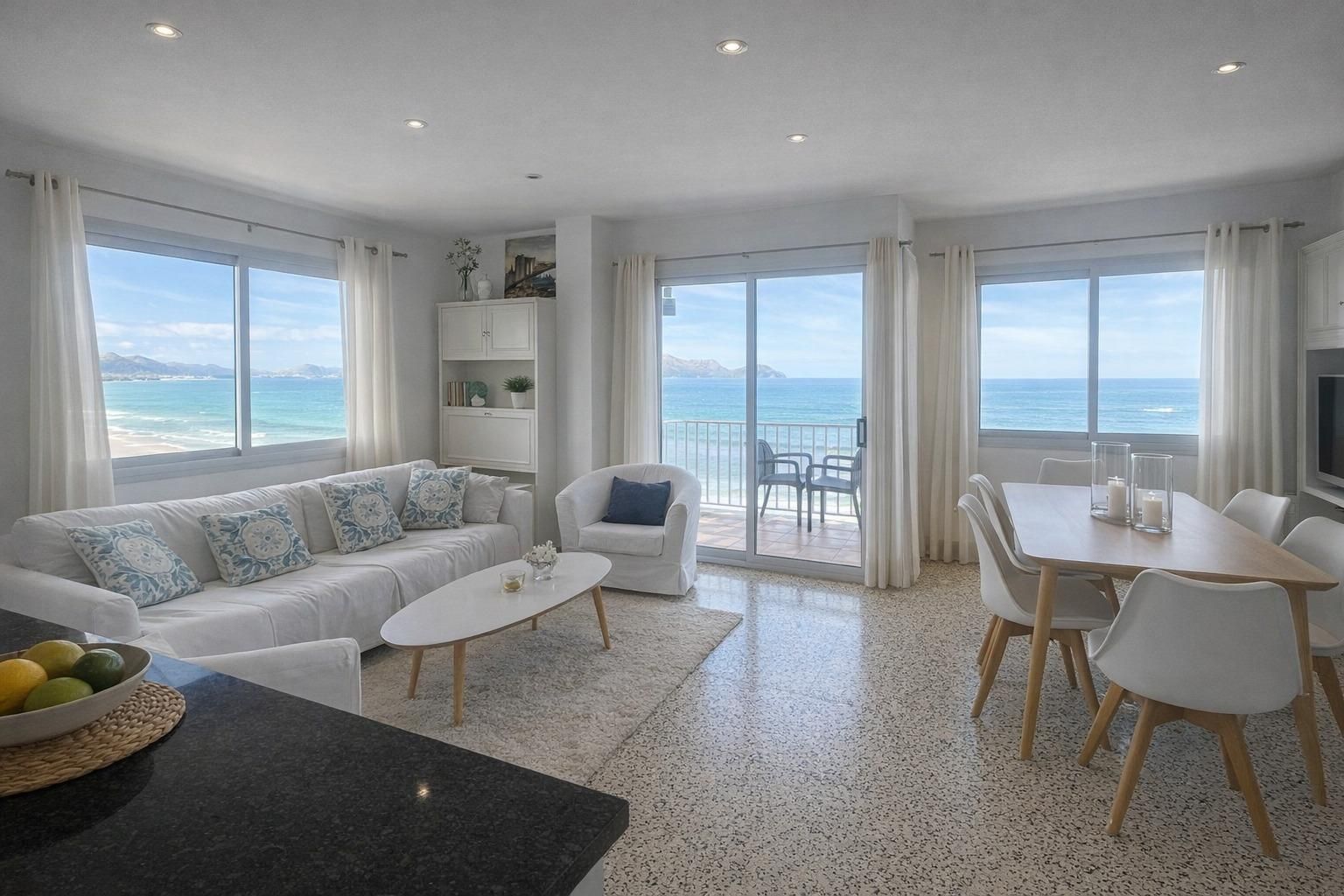 Living room of Flat for sale in Santa Margalida  with Air Conditioner, Terrace and Balcony