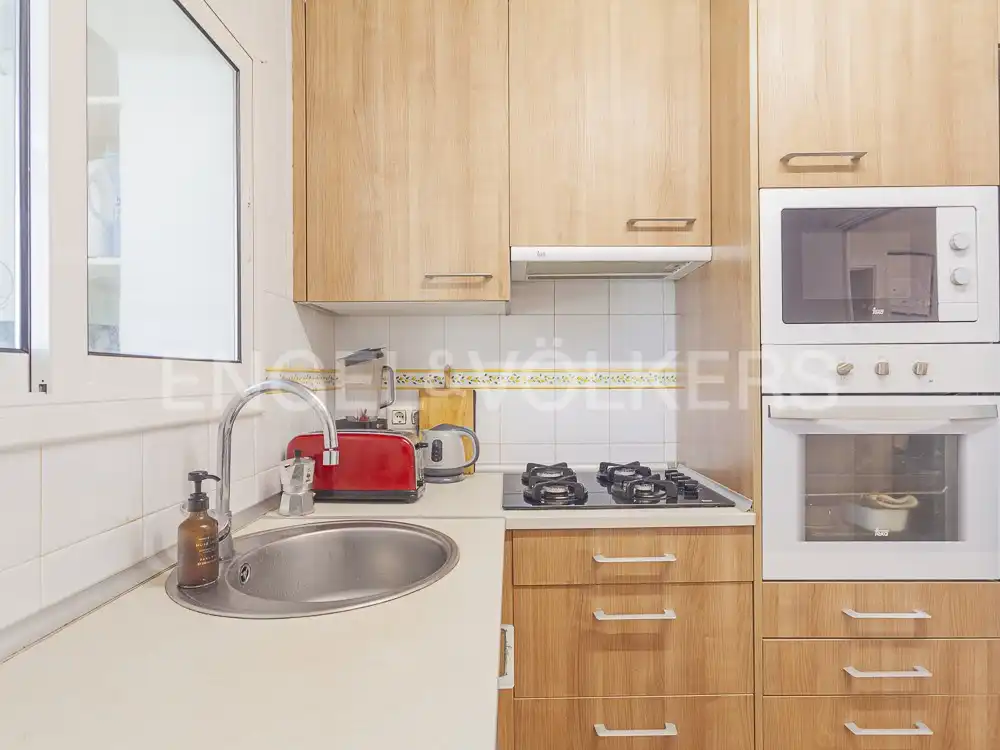 Kitchen of Flat for rent in Gavà  with Air Conditioner, Heating and Private garden