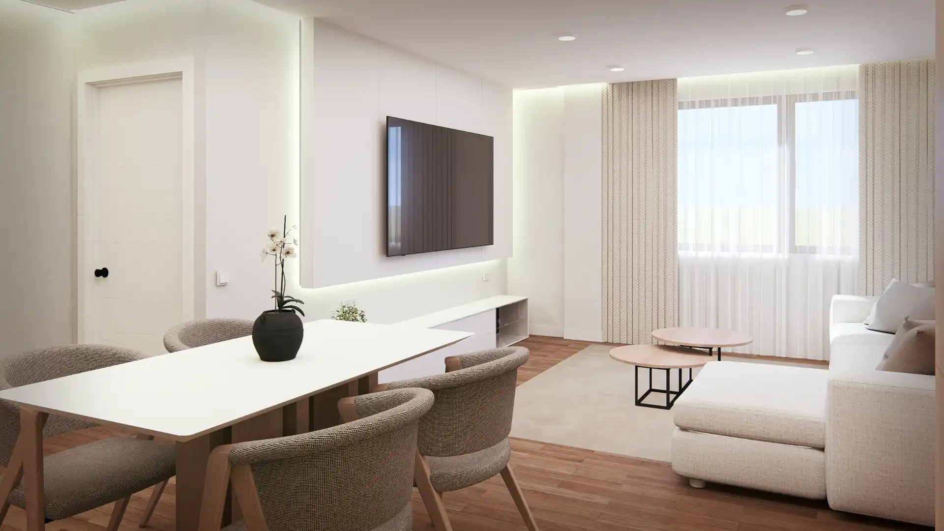 Sala de estar de Apartamento en venta en Ourense Capital  con Aire acondicionado, Calefacción y Parquet