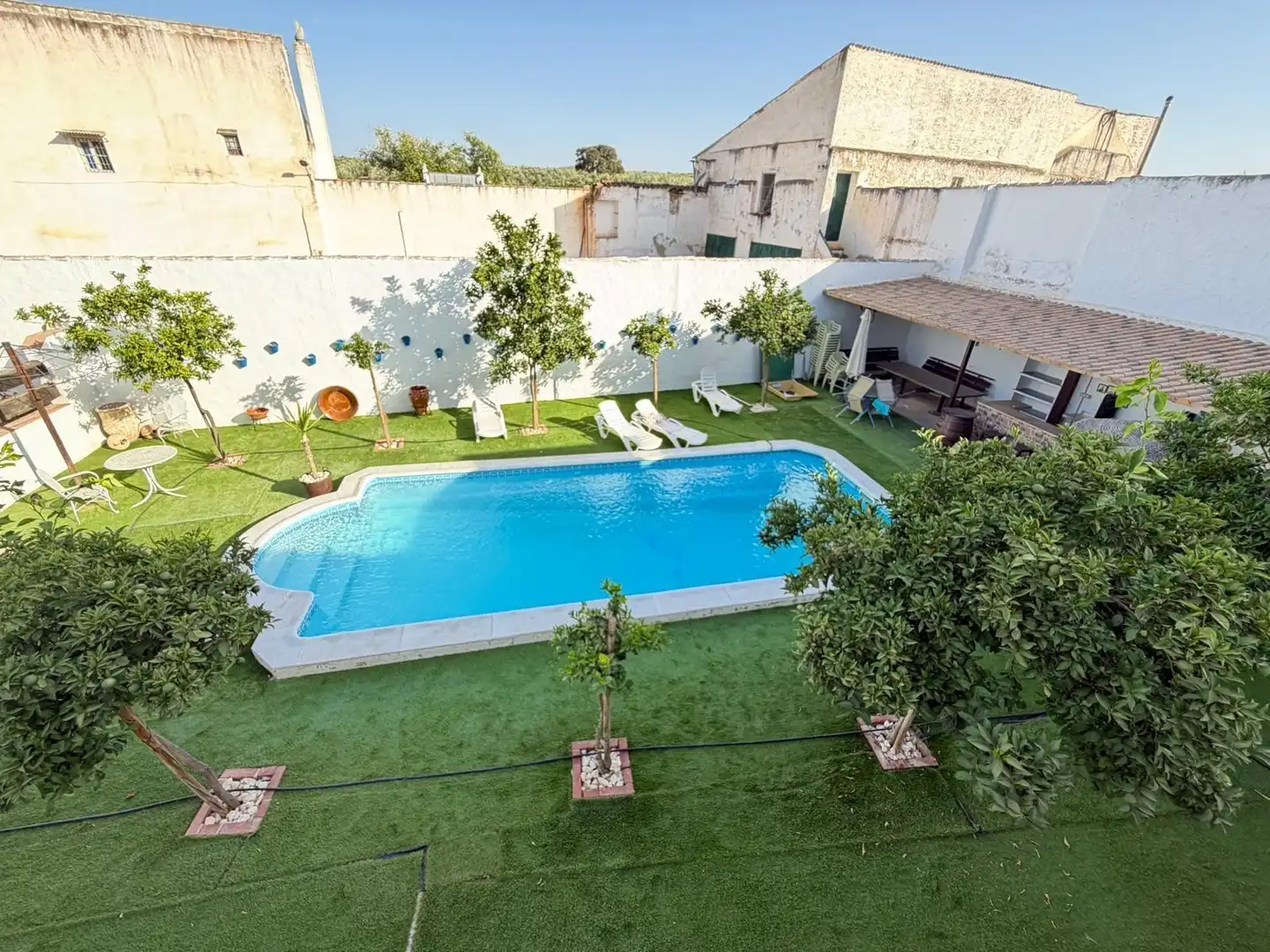 Piscina de Finca rústica en venda en Alameda amb Jardí privat, Piscina i Moblat