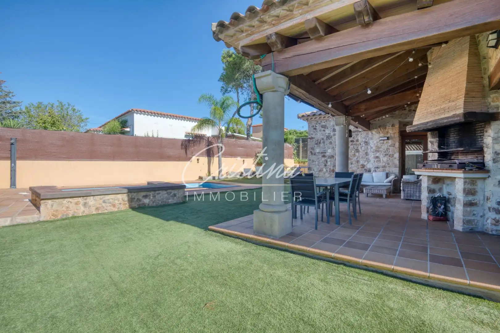 Terrassa de Casa o xalet en venda en Santa Cristina d'Aro amb Calefacció, Jardí privat i Terrassa