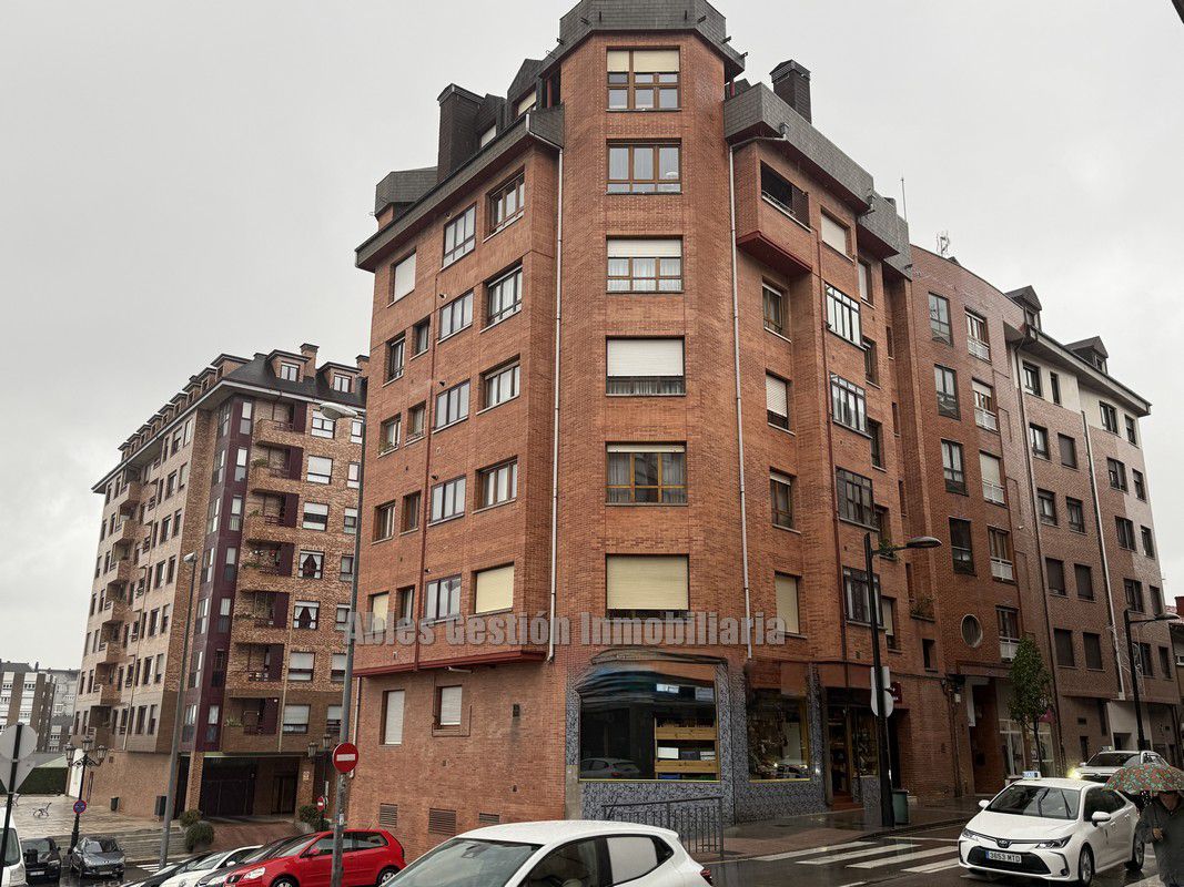 Vista exterior de Piso en venta en Oviedo  con Calefacción, Parquet y Terraza