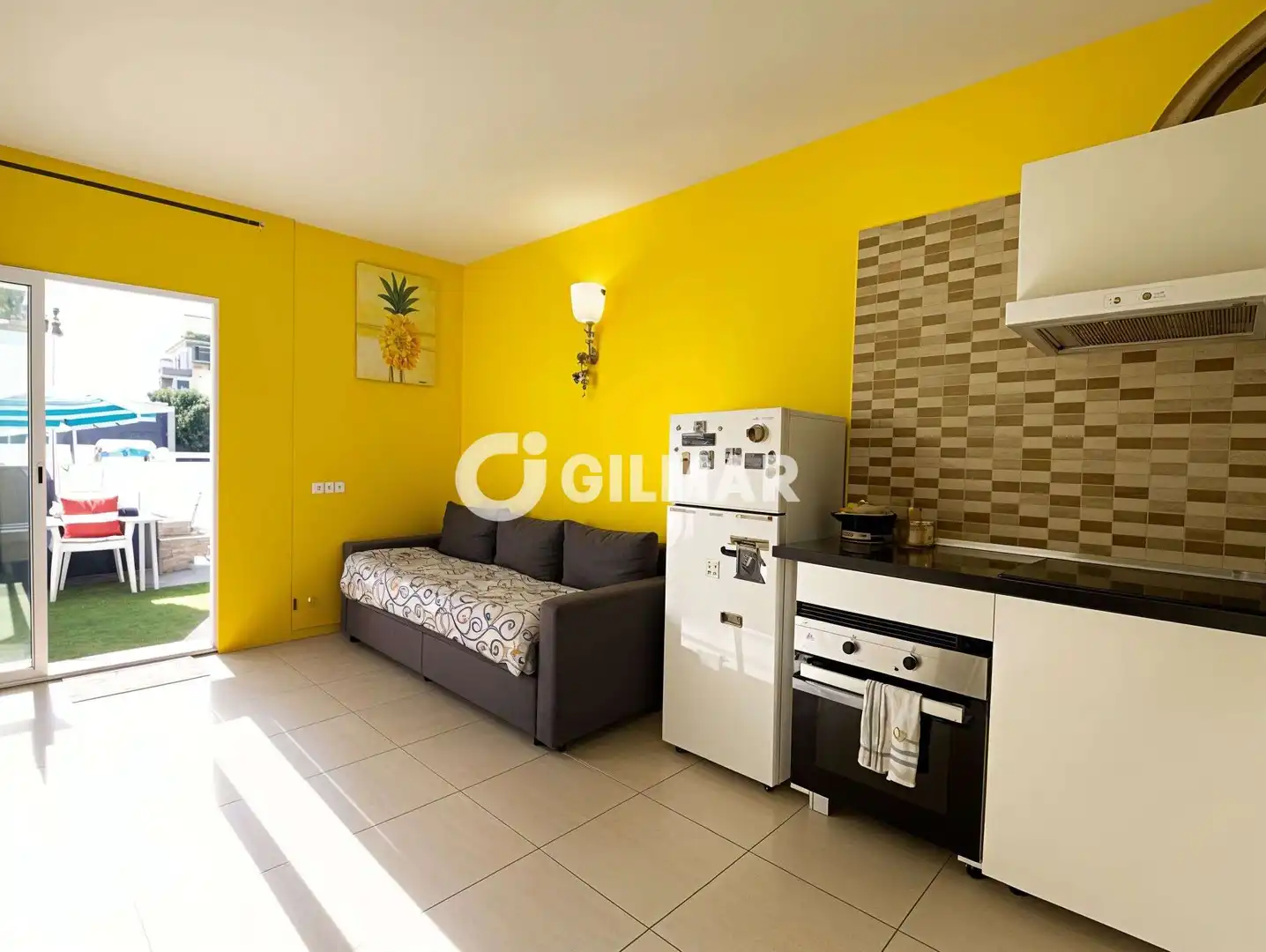 Sala de estar de Estudio en venta en Arona con Jardín privado, Piscina y Balcón