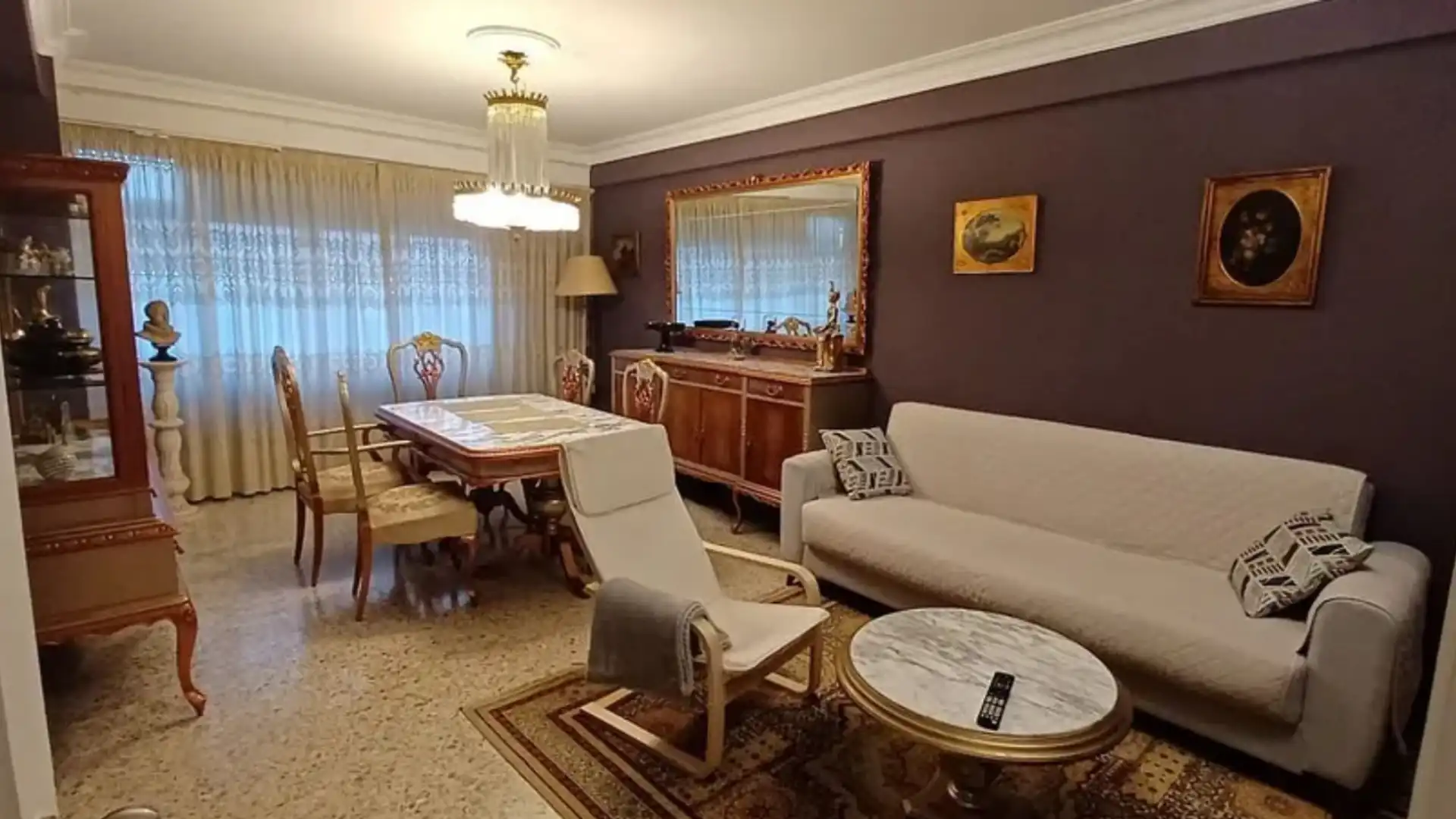 Living room of Flat for sale in Ferrol  with Furnished