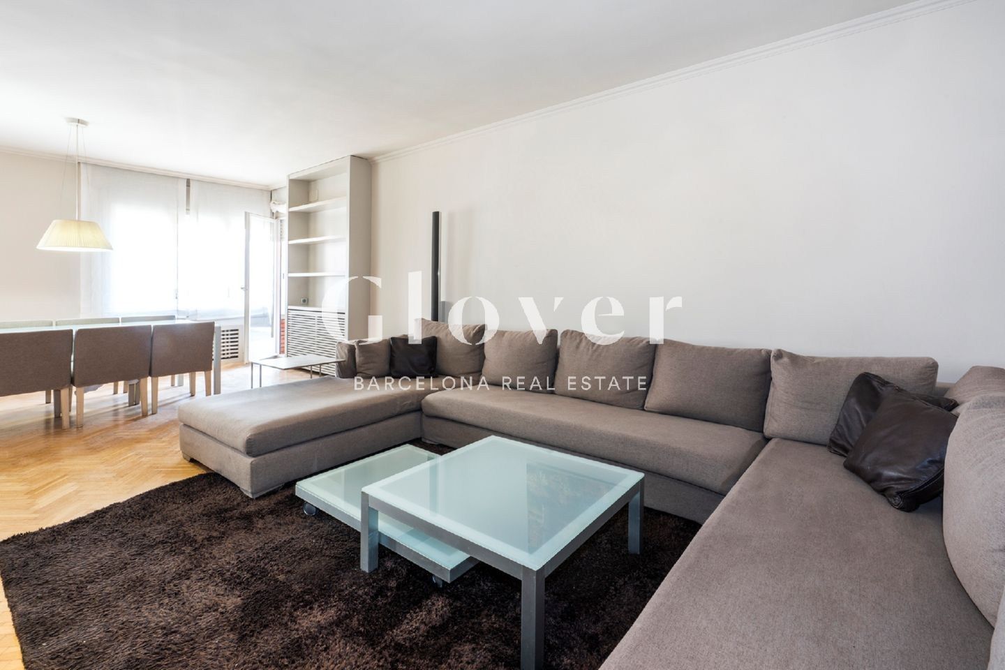 Sala de estar de Piso de alquiler en  Barcelona Capital con Aire acondicionado, Calefacción y Amueblado