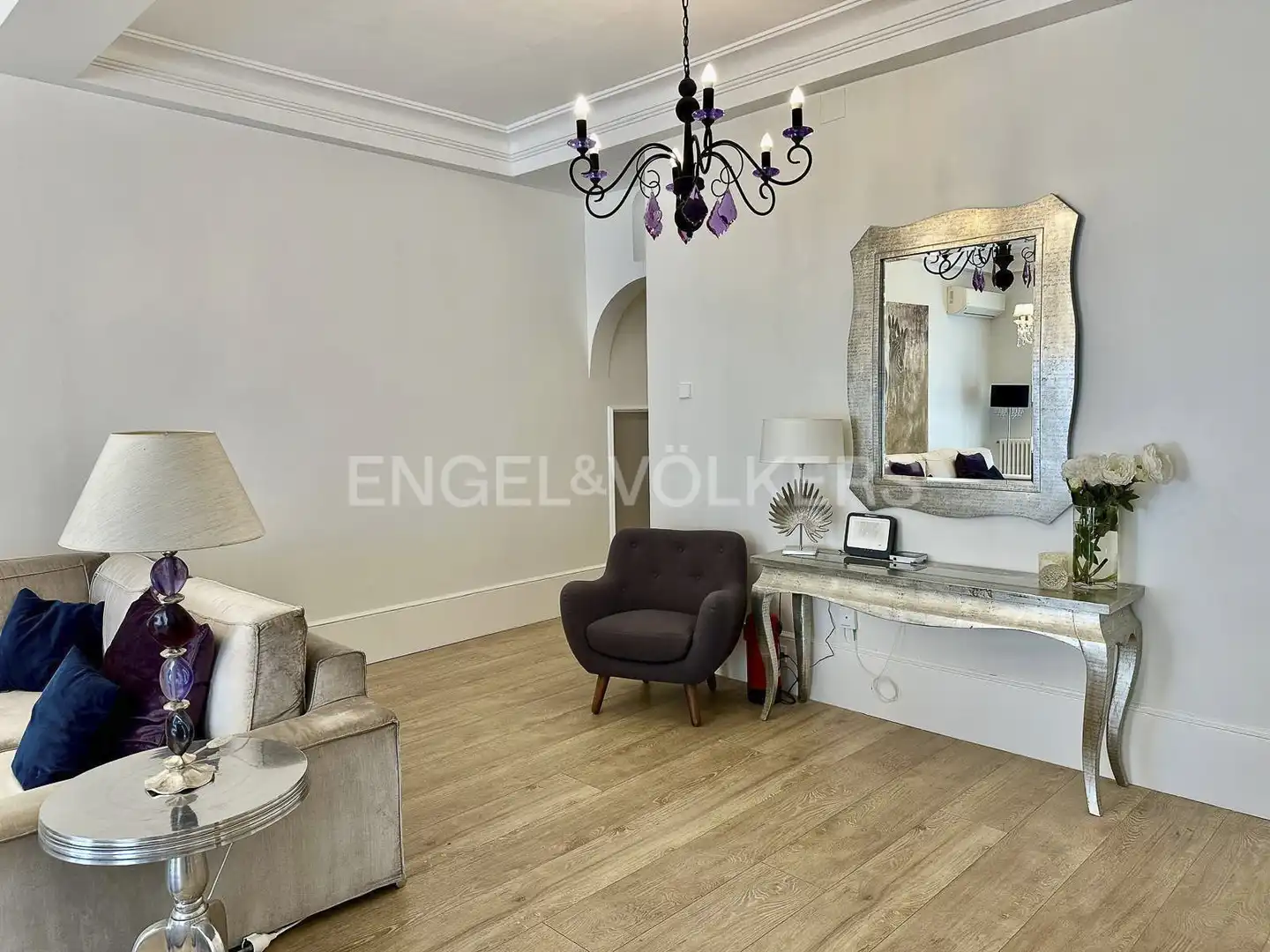 Sala de estar de Piso de alquiler en Madrid con Aire acondicionado, Calefacción y Amueblado