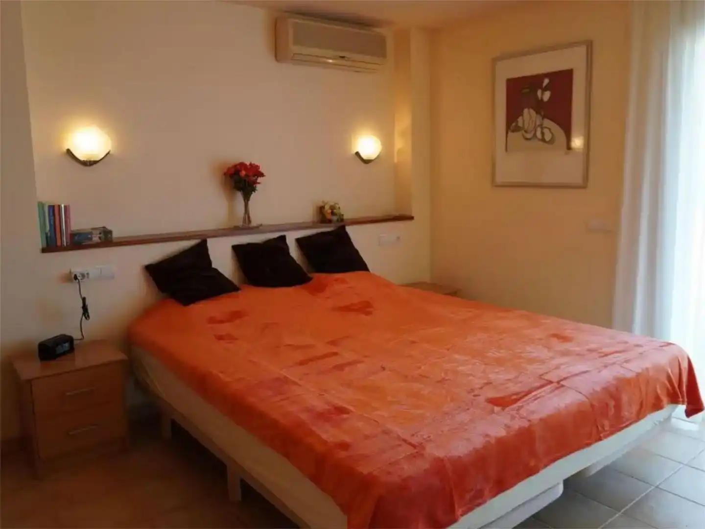 Schlafzimmer von Country house zur Miete in L'Estartit mit Klimaanlage, Schwimmbad und Balkon