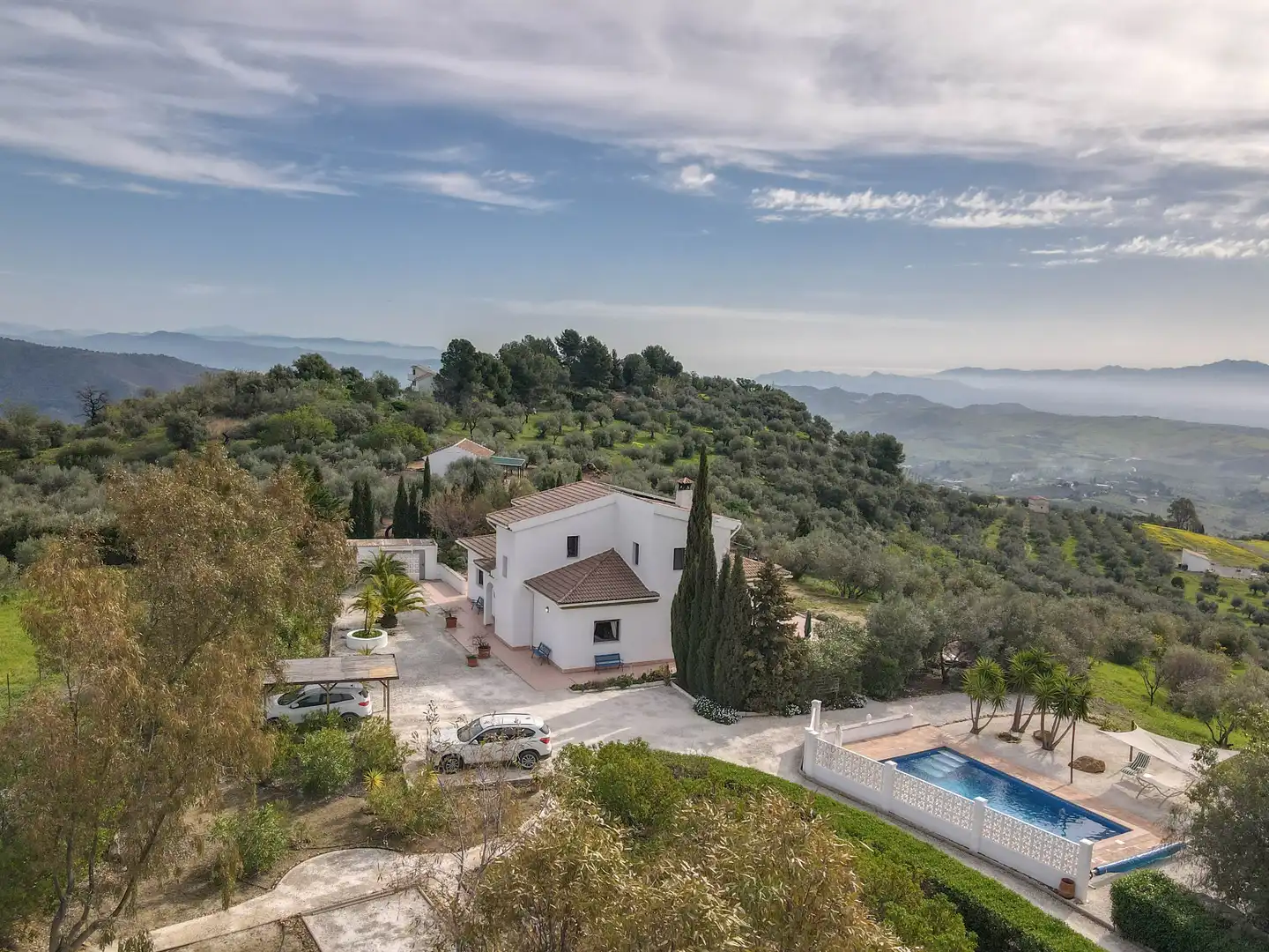 Vista exterior de Casa o chalet en venta en Casarabonela con Aire acondicionado, Jardín privado y Piscina
