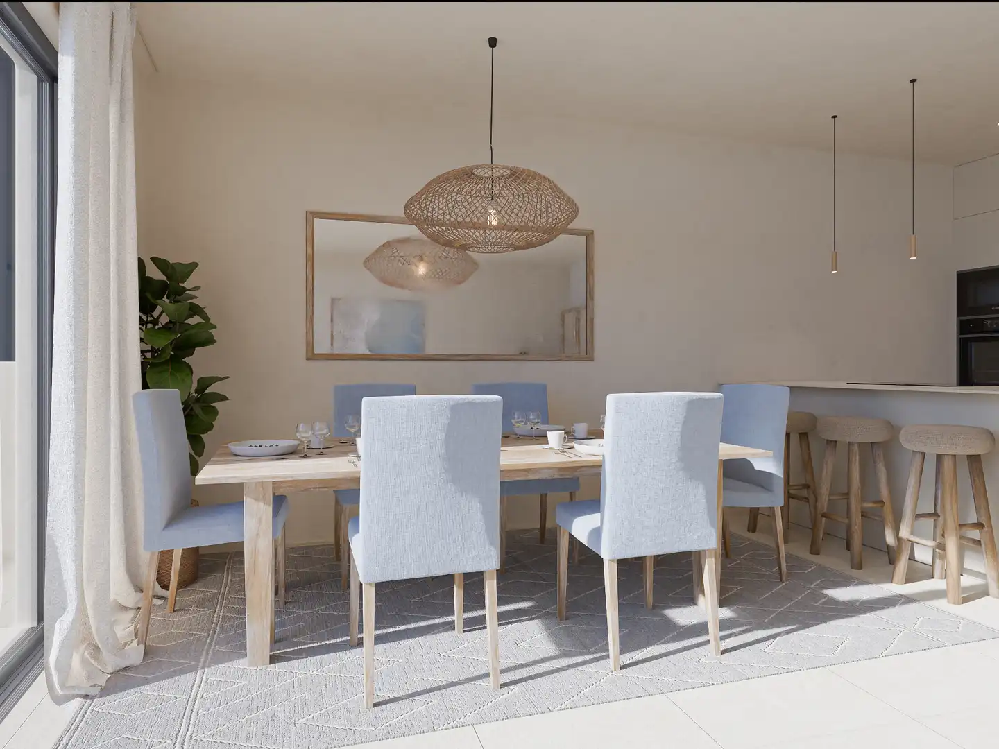 Dining room of Apartments for sale in Cullera  with Air Conditioner, Heating and Terrace
