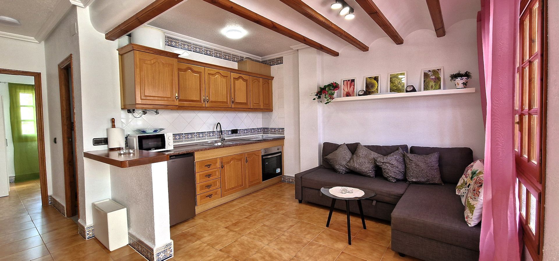 Cuina de Apartament de lloguer en Orihuela amb Moblat i Balcó