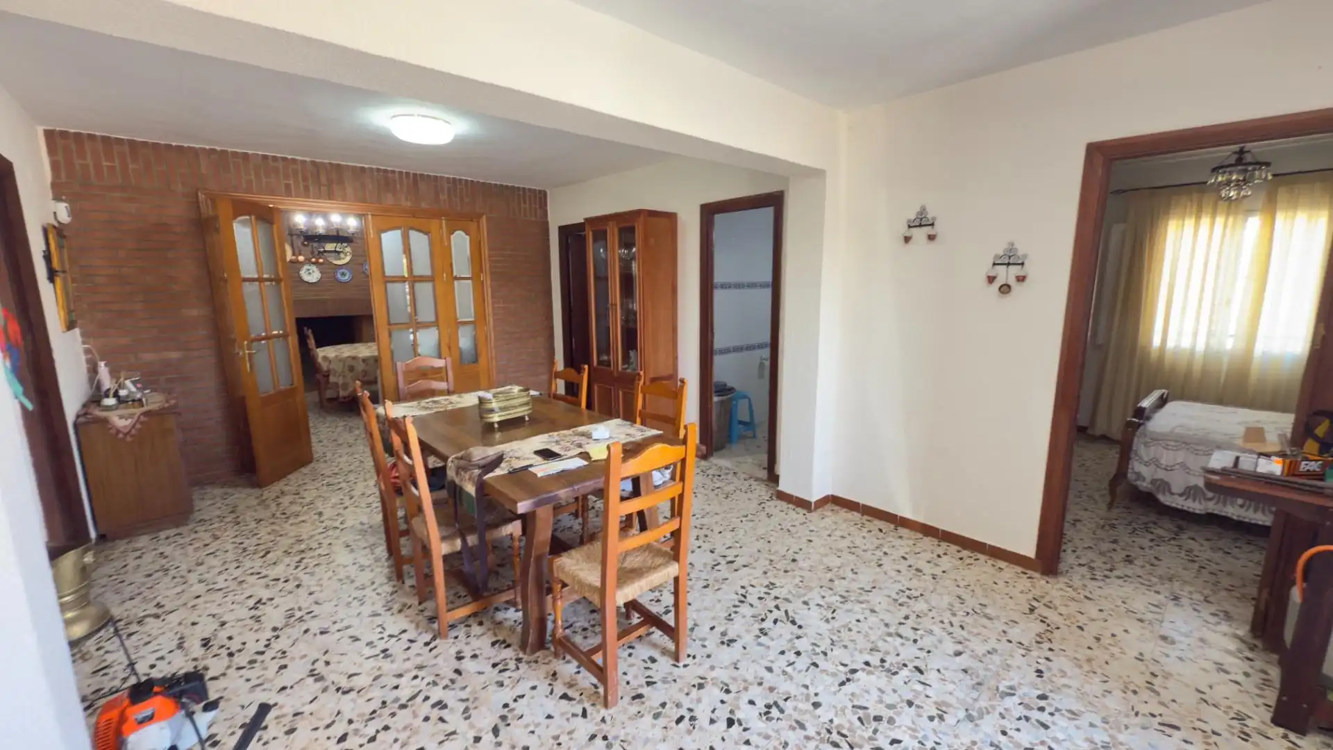 Menjador de Finca rústica en venda en Gibraleón amb Aire condicionat, Jardí privat i Terrassa