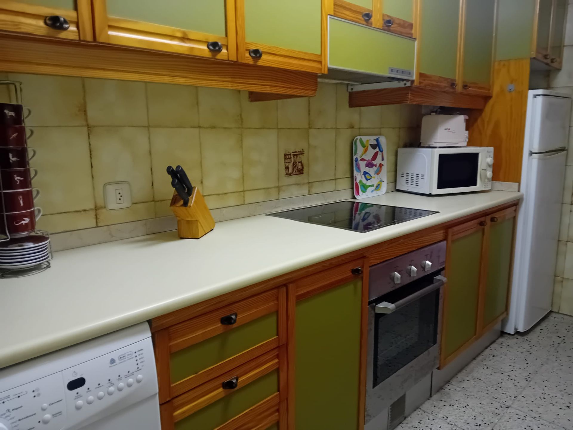 Cuina de Pis de lloguer en Las Palmas de Gran Canaria amb Moblat, Forn i Rentadora