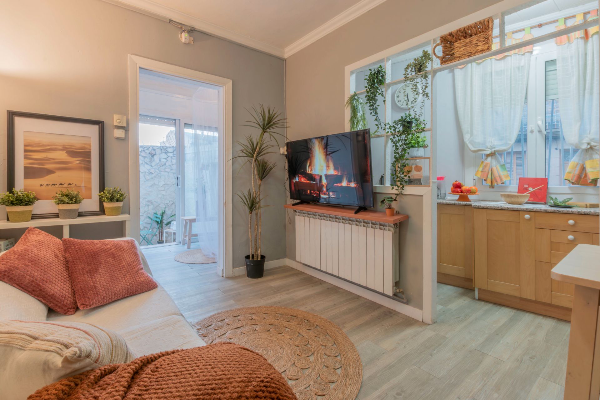 Living room of Flat for sale in Sant Vicenç de Castellet  with Heating, Parquet flooring and Oven