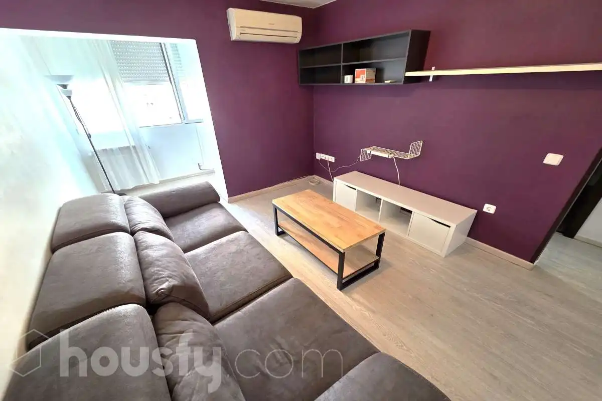 Wohnzimmer von Wohnung zur Miete in Madrid mit Klimaanlage, Heizung und Möbliert