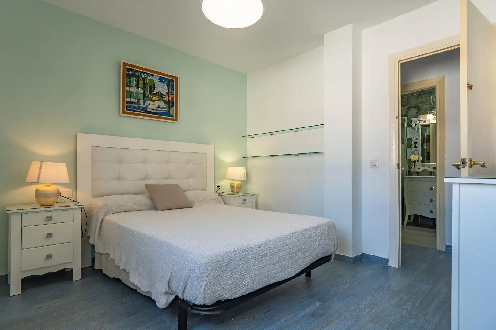 Schlafzimmer von Erdgeschoss zur Miete in Rincón de la Victoria mit Klimaanlage, Heizung und Terrasse