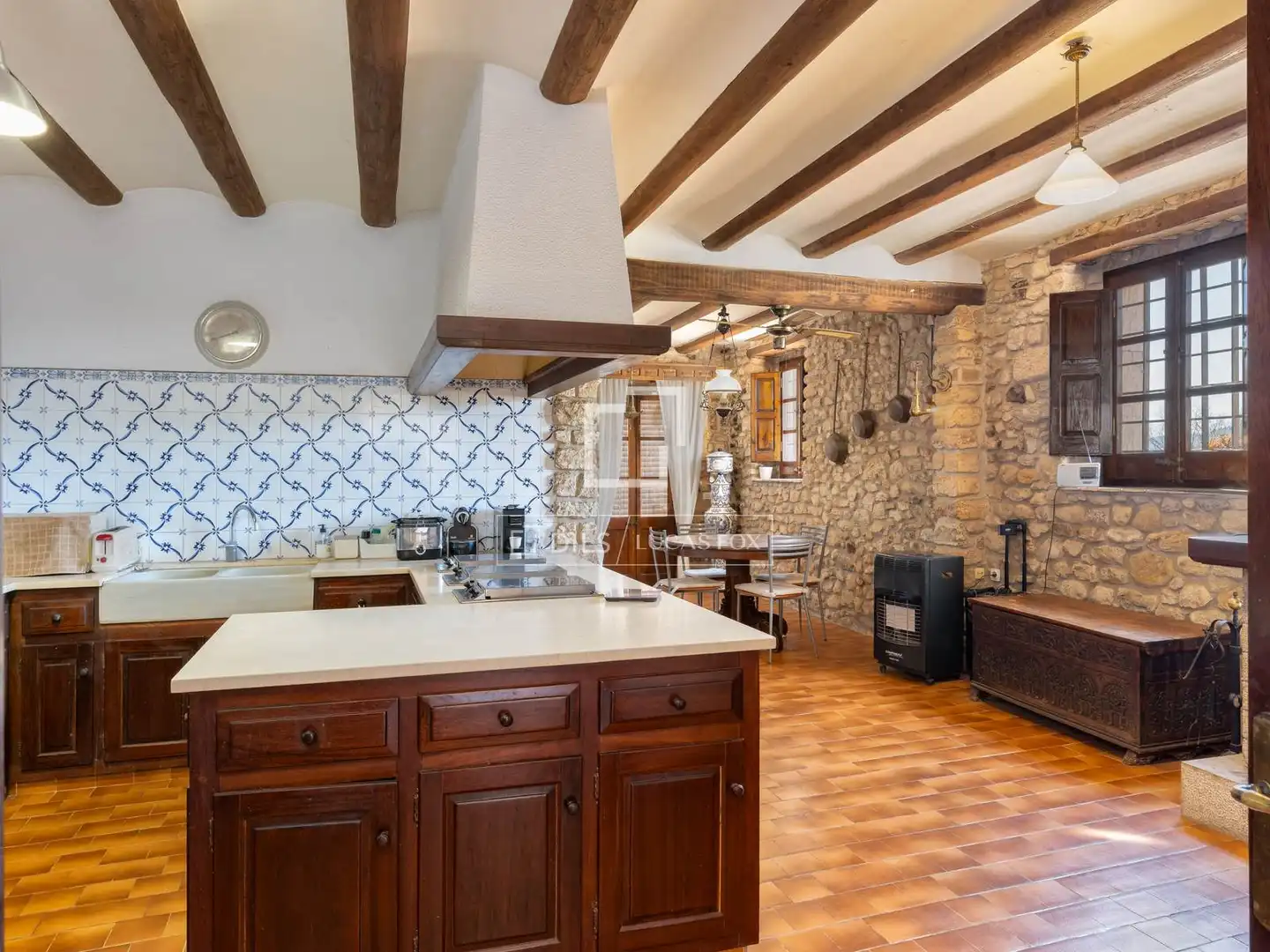 Cocina de Finca rústica en venta en Fontcoberta con Calefacción, Jardín privado y Terraza
