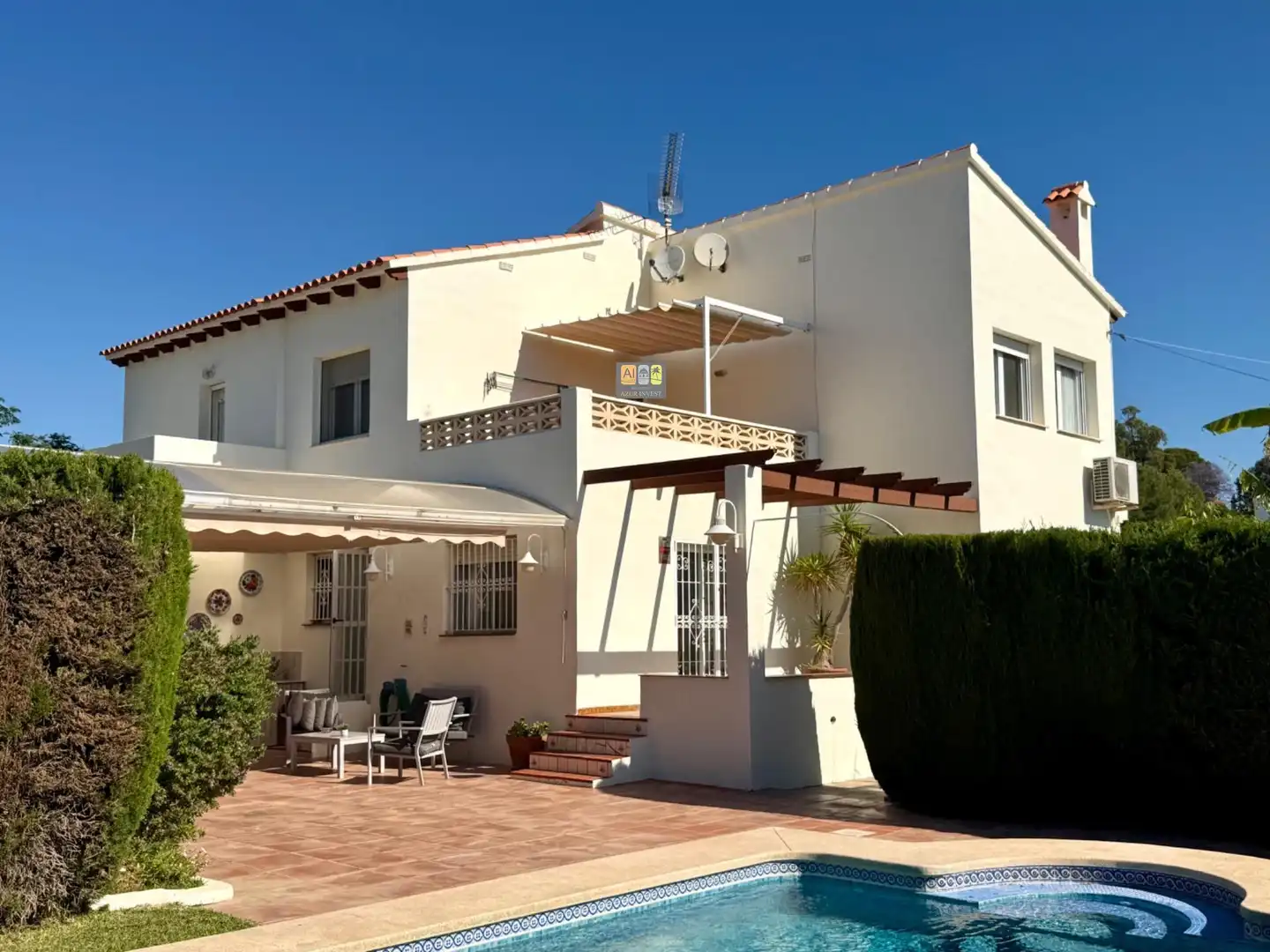 Außenansicht von Haus oder Chalet zur Miete in L'Alfàs del Pi mit Klimaanlage, Heizung und Privatgarten