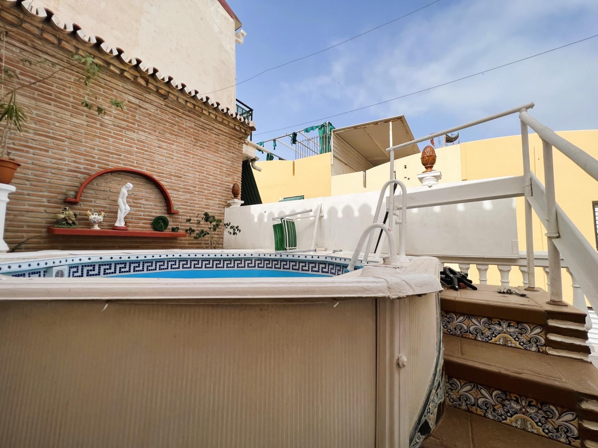 Swimming pool of Single-family semi-detached for sale in Málaga Capital  with Terrace, Storage room and Swimming Pool