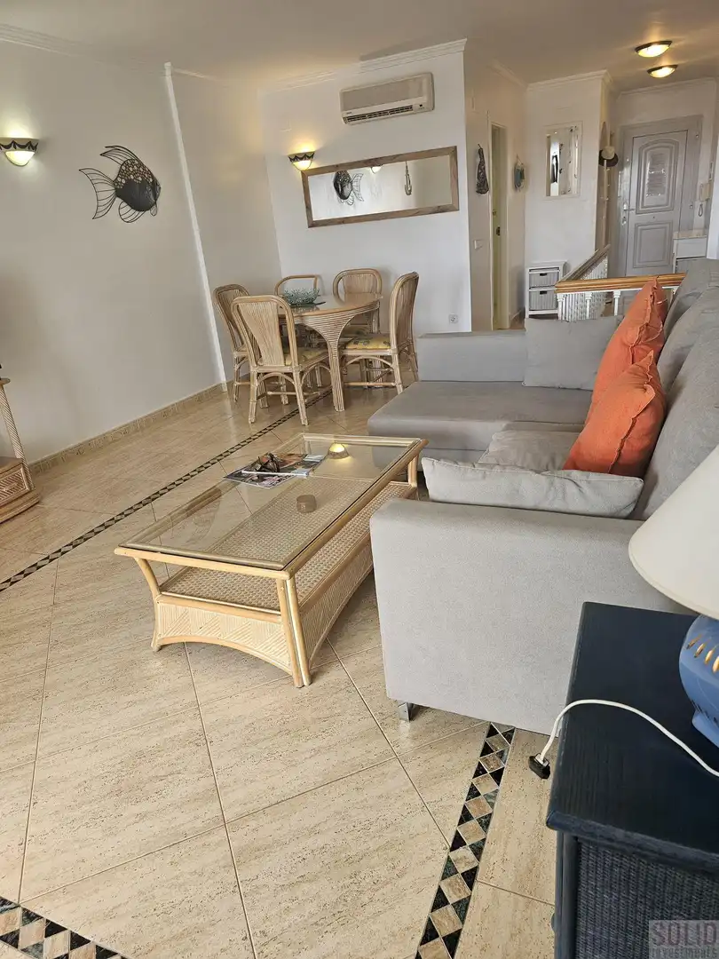 Wohnzimmer von Maisonette zum Verkauf in Moraira mit Klimaanlage, Heizung und Terrasse