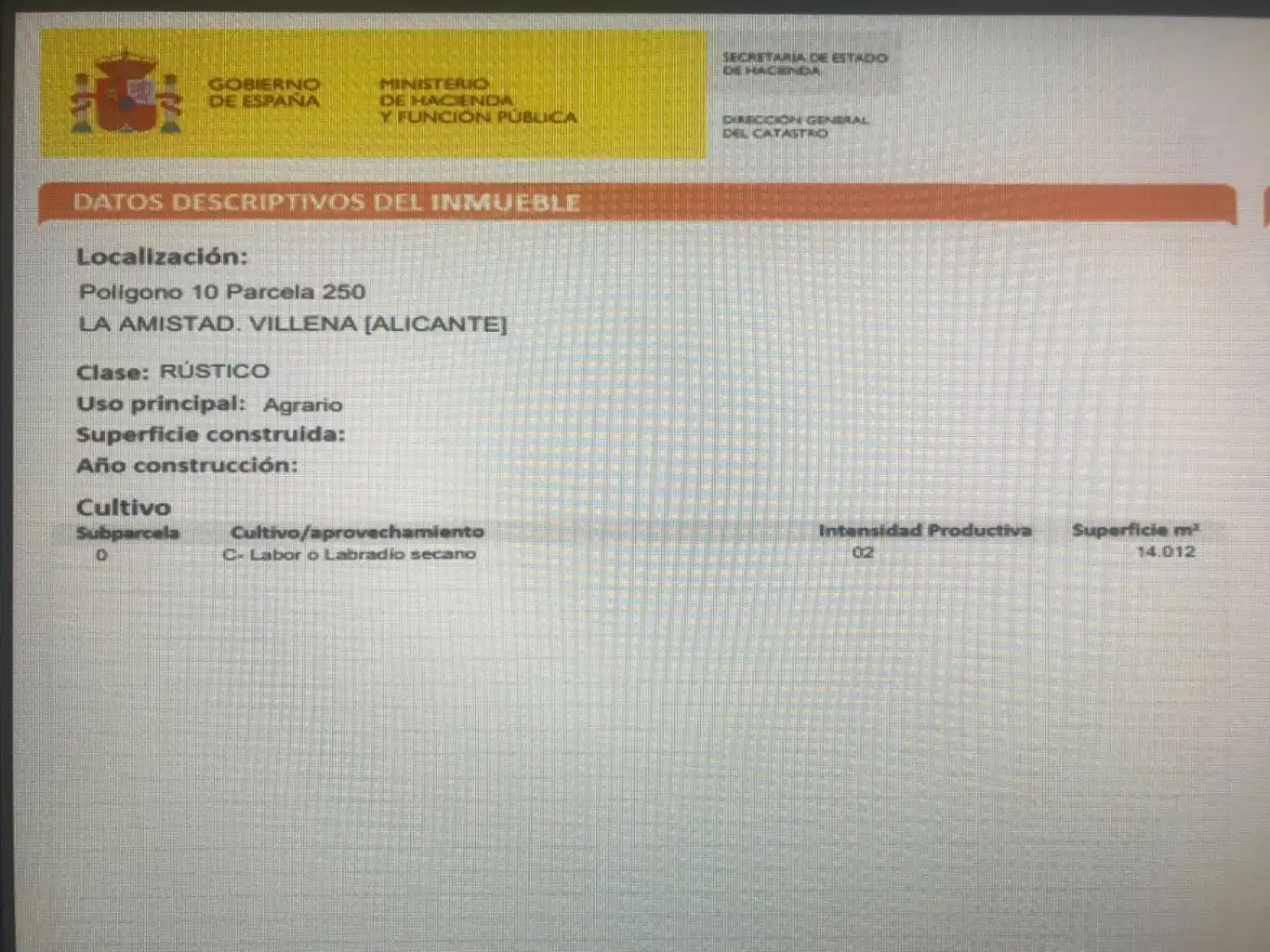 Grundstücke zum Verkauf in Villena