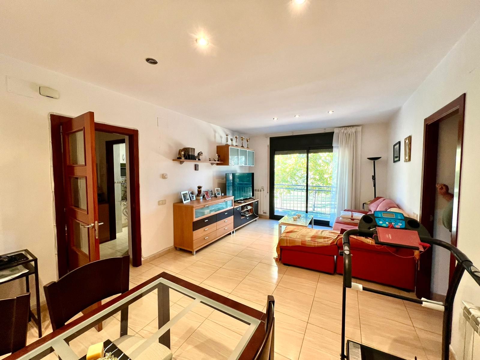 Living room of Flat for sale in Santa Eugènia de Berga  with Heating, Furnished and Balcony