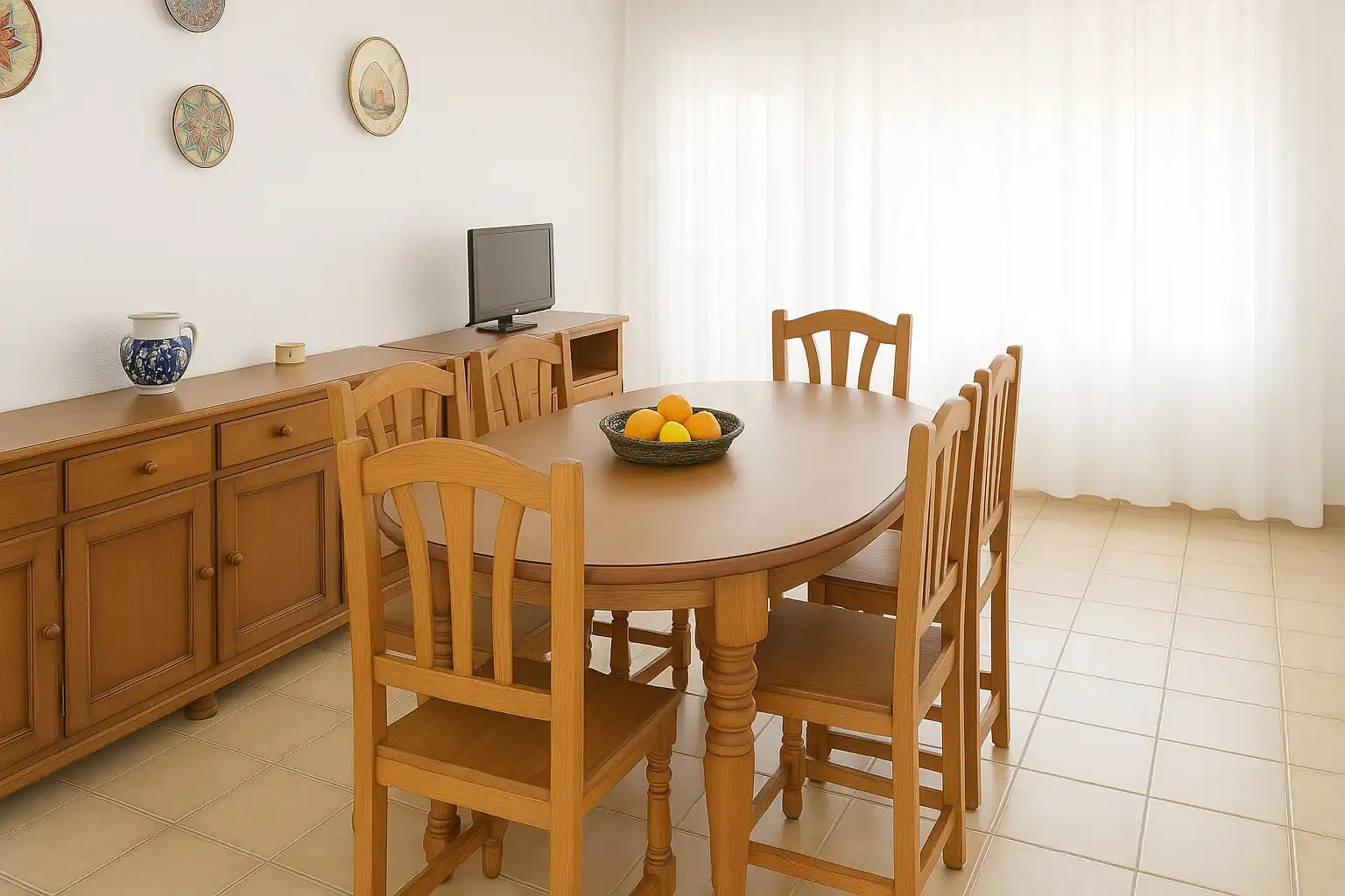 Menjador de Apartament de lloguer en Peñíscola / Peníscola amb Aire condicionat, Calefacció i Terrassa
