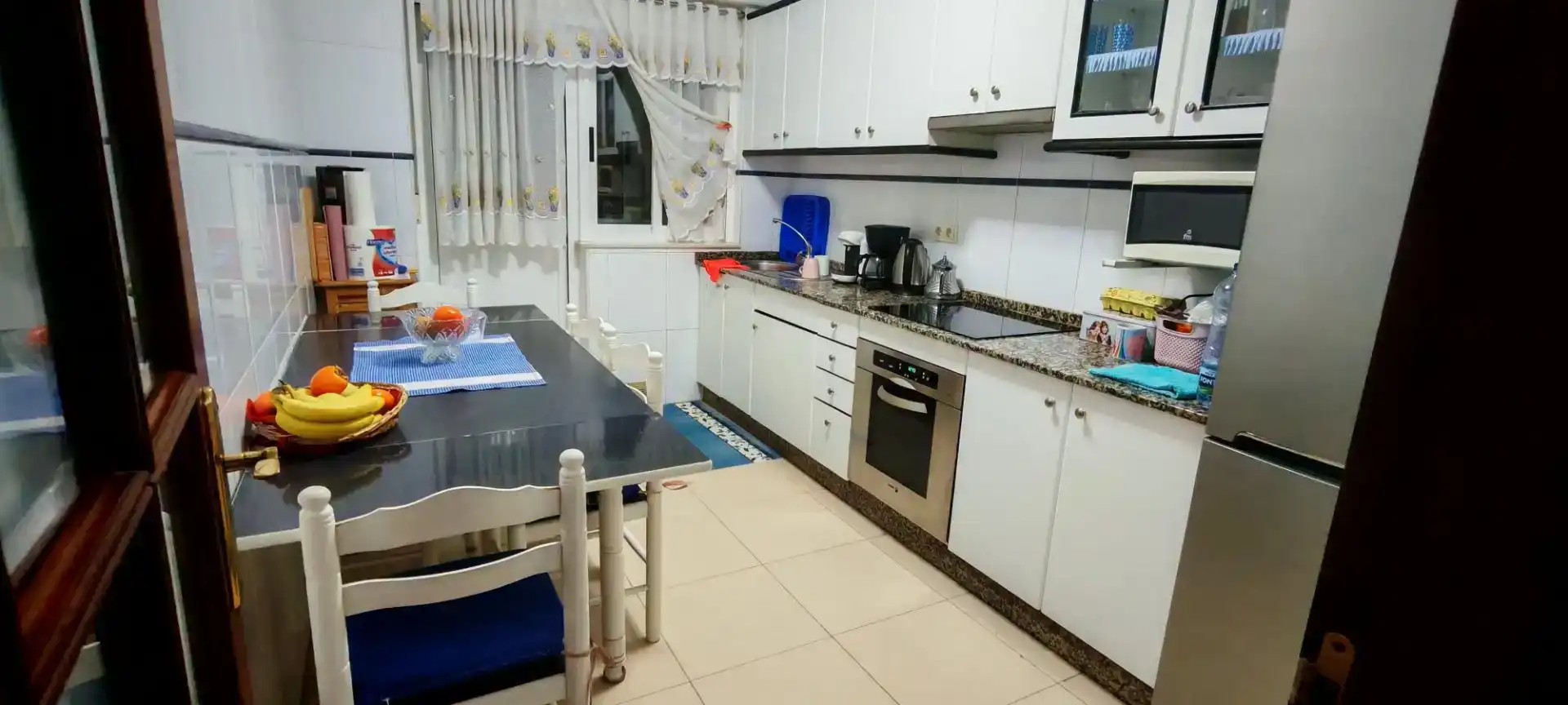 Kitchen of Flat for share in Narón  with Parquet flooring, Storage room and Furnished