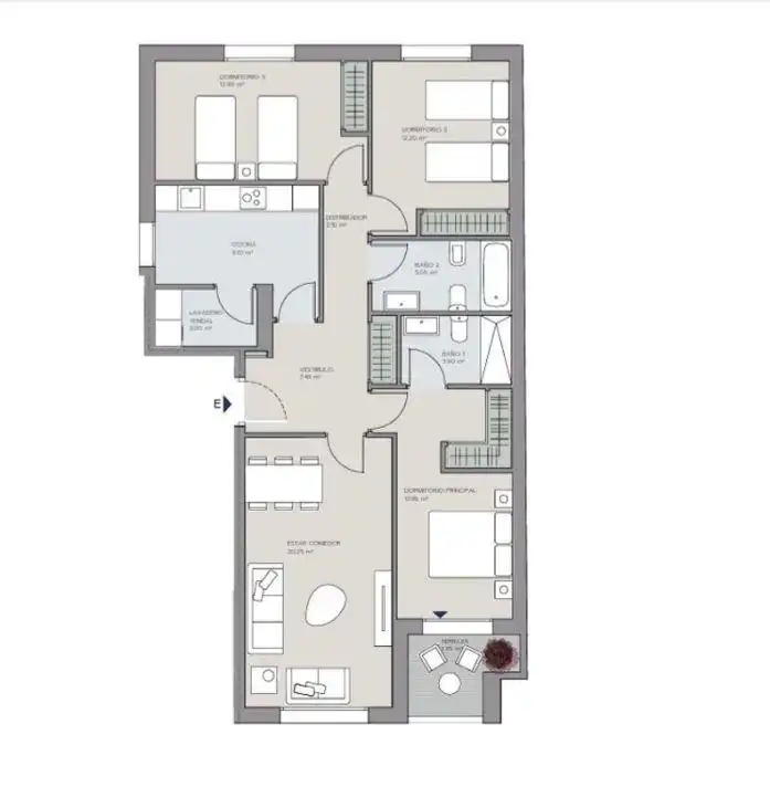 Piso en venta en A Coruña Capital  con Calefacción, Jardín privado y Terraza