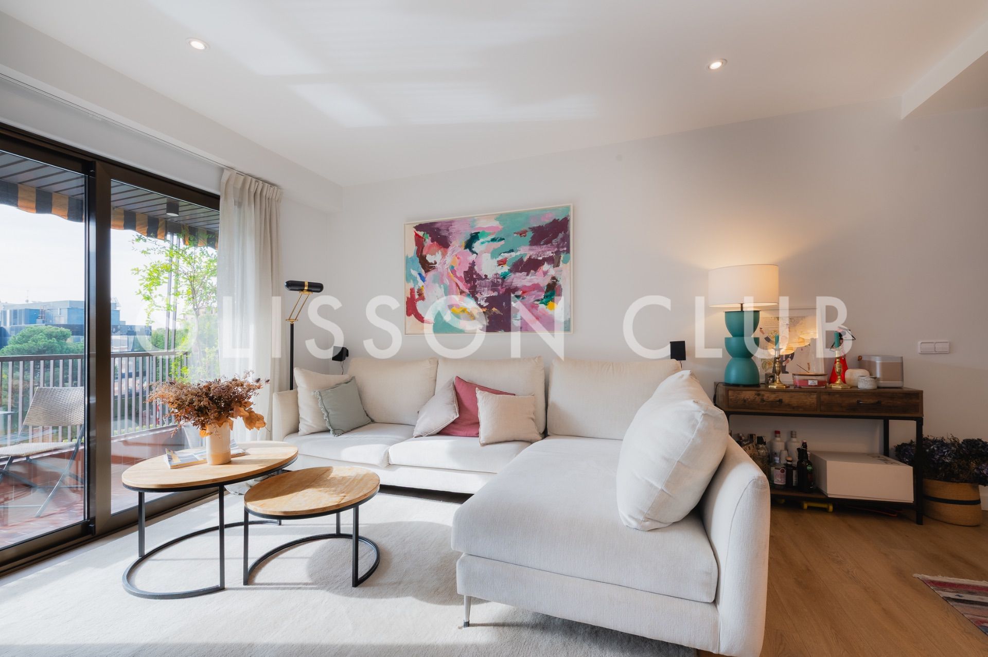 Living room of Flat for sale in  Madrid Capital  with Air Conditioner, Heating and Terrace