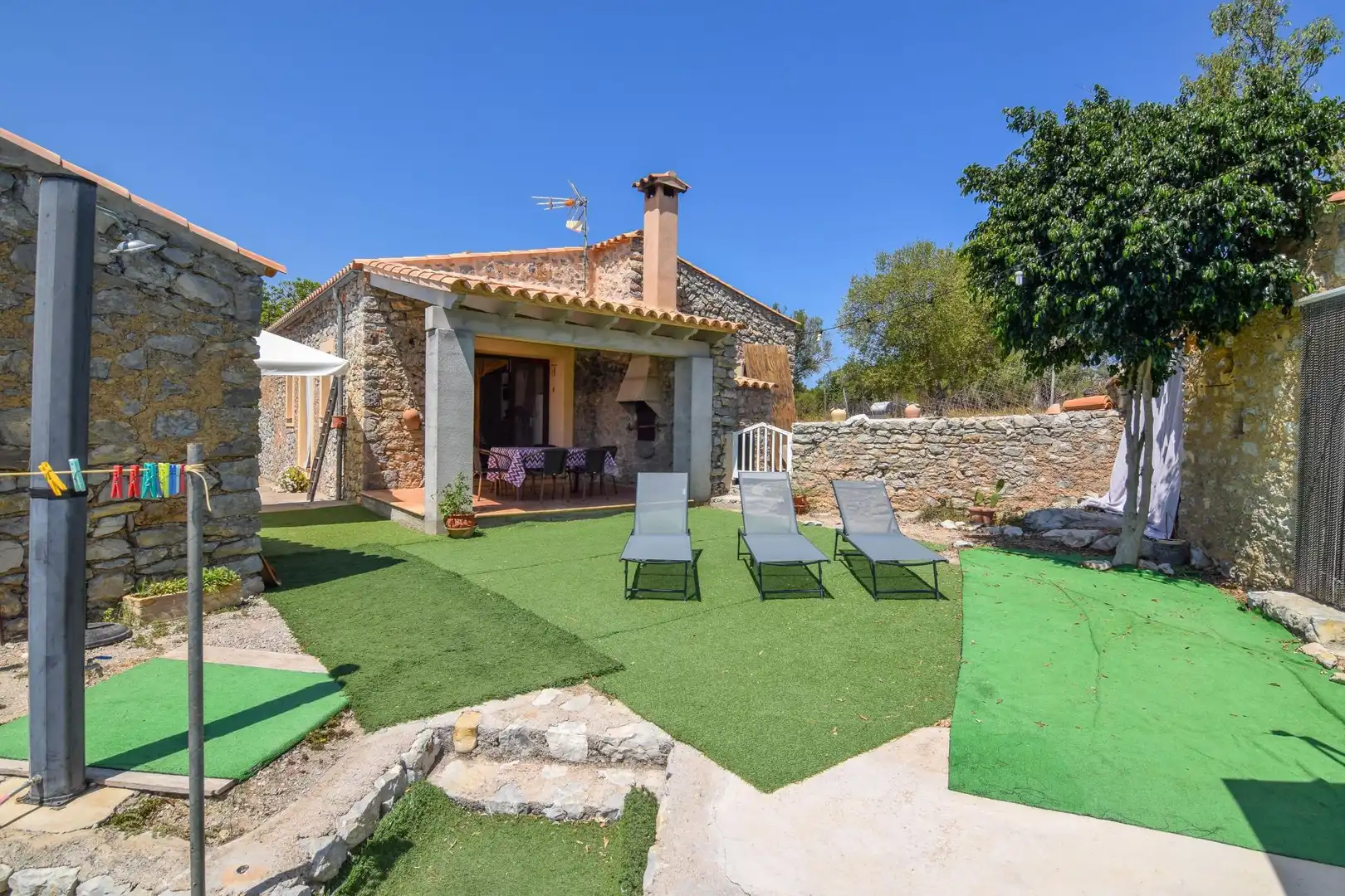 Terraza de Finca rústica de alquiler en Artà con Aire acondicionado, Calefacción y Trastero