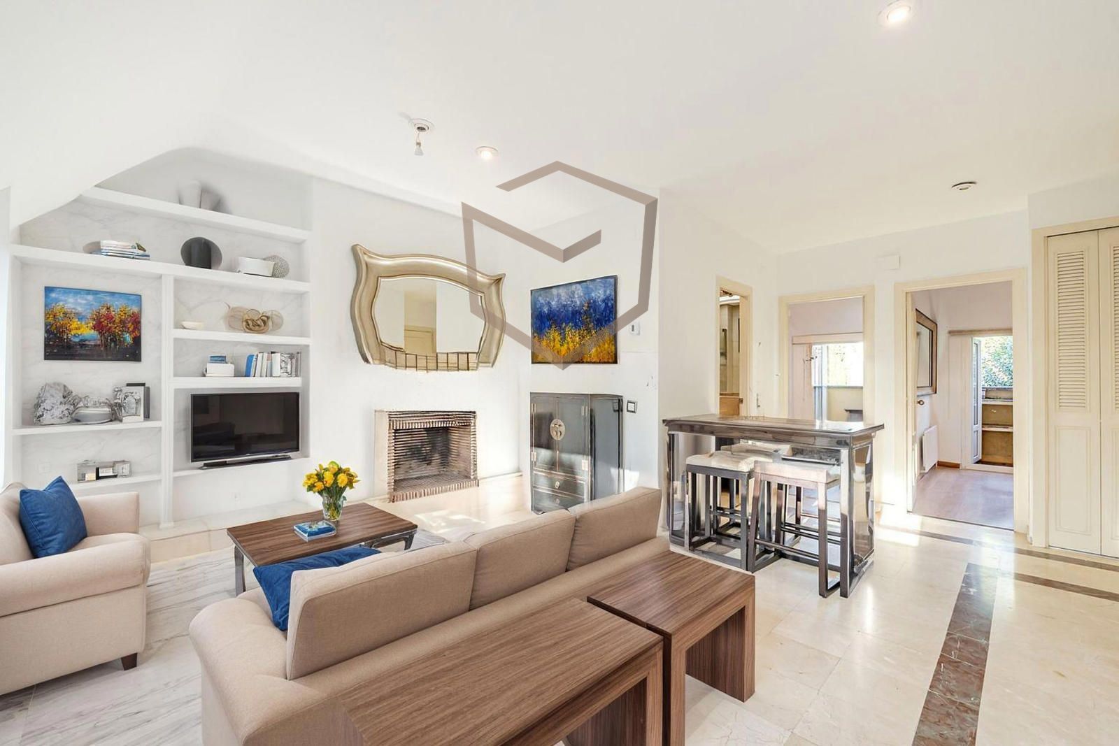 Sala d'estar de Pis en venda en La Moraleja amb Aire condicionat, Calefacció i Piscina