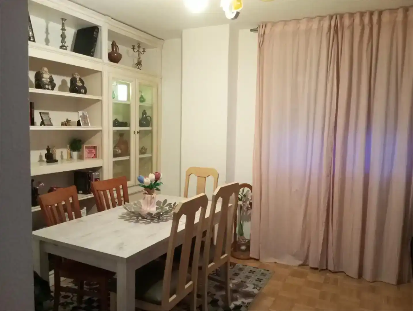 Esszimmer von Wohnung zur Miete in Madrid mit Privatgarten, Parkett und Abstellraum