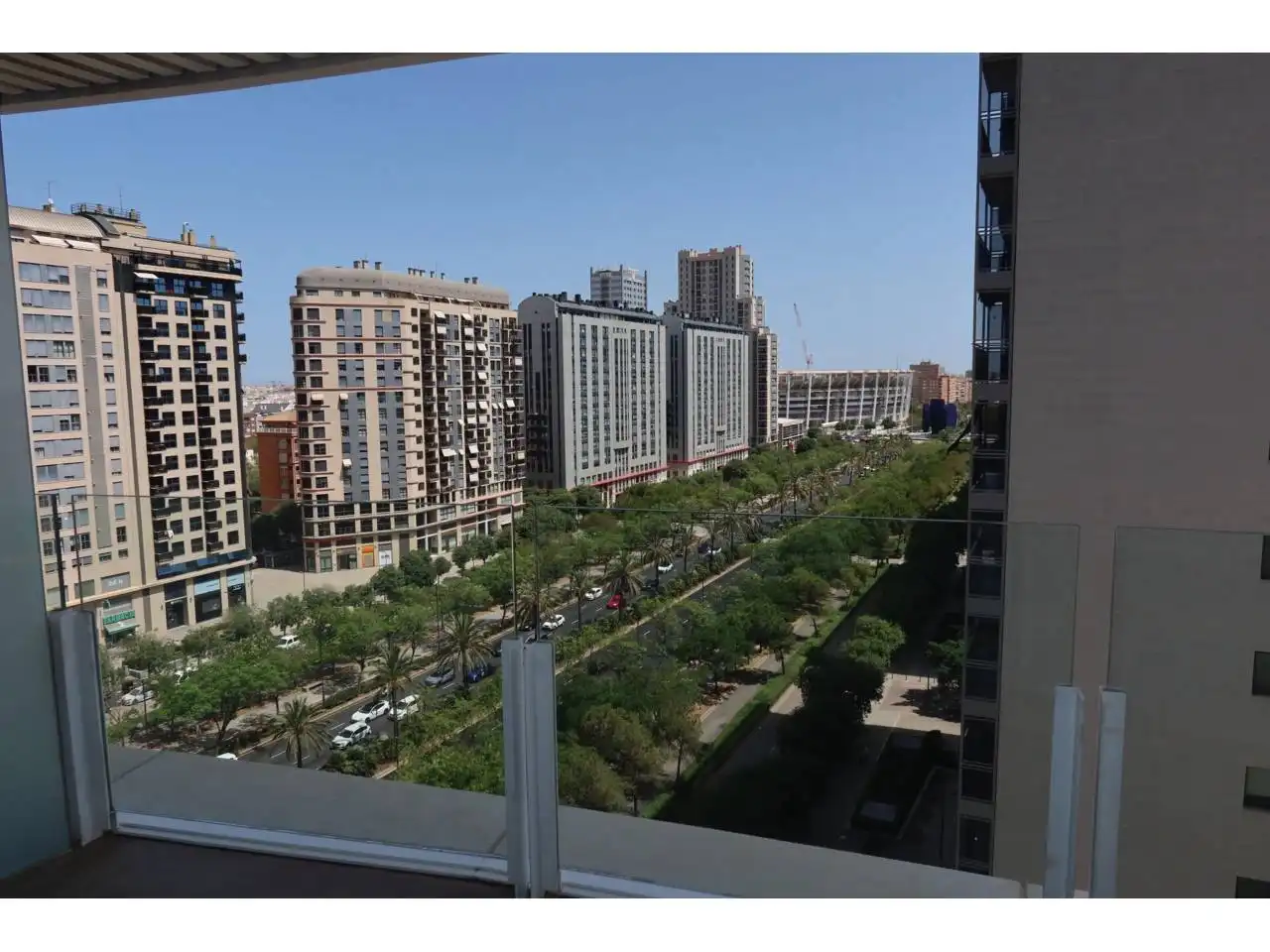 Terrasse von Wohnung zur Miete in Valencia mit Klimaanlage, Parkett und Balkon